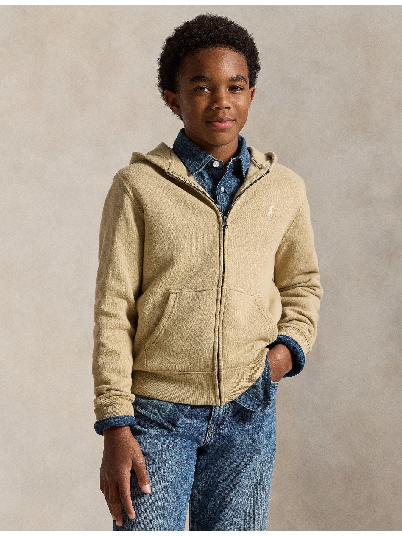 Polo Ralph Lauren Boys Zip Up Hoodie - Beige