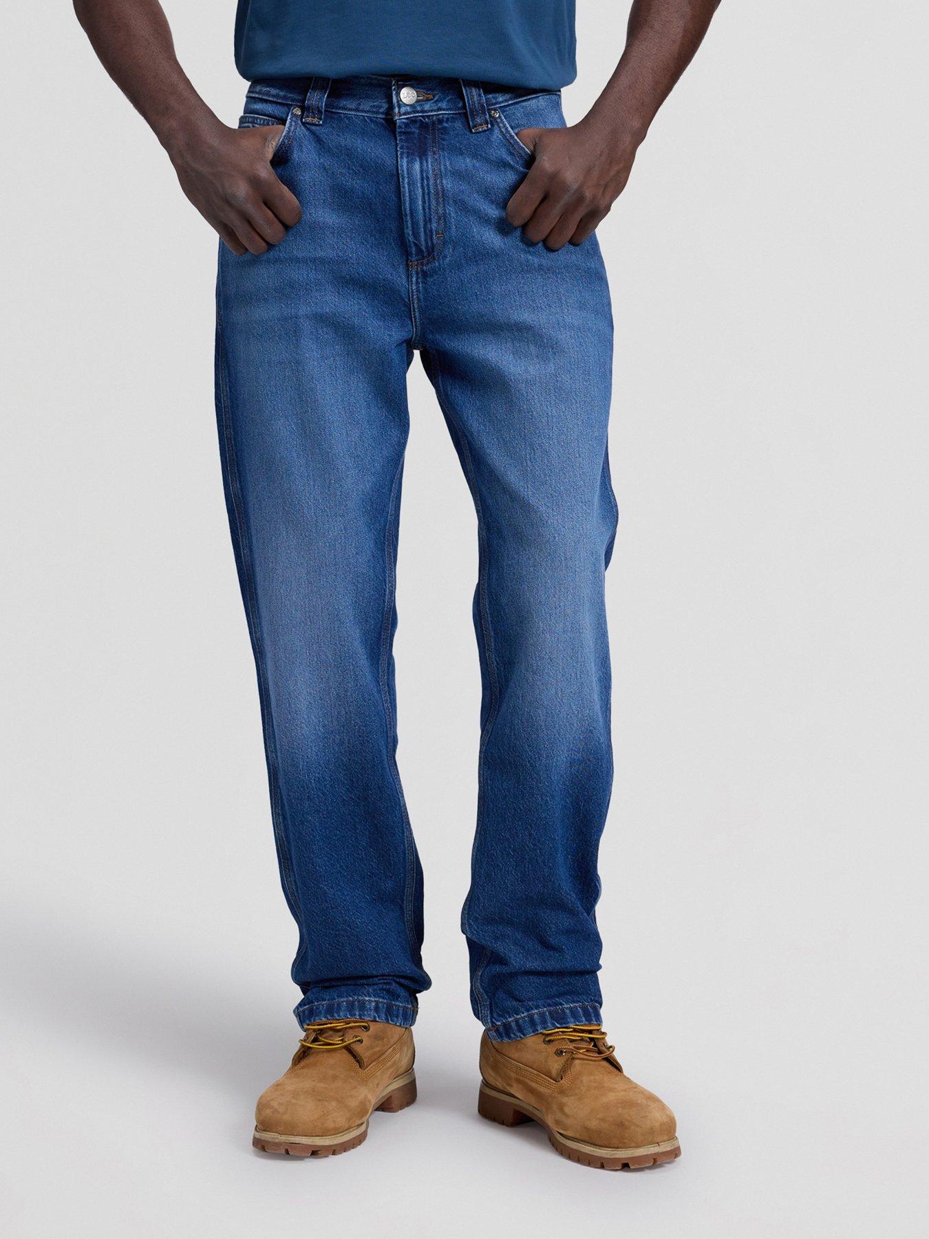 Image 1 of 5 of Lee Workwear Haden Relaxed Straight Jeans - Dark Blue