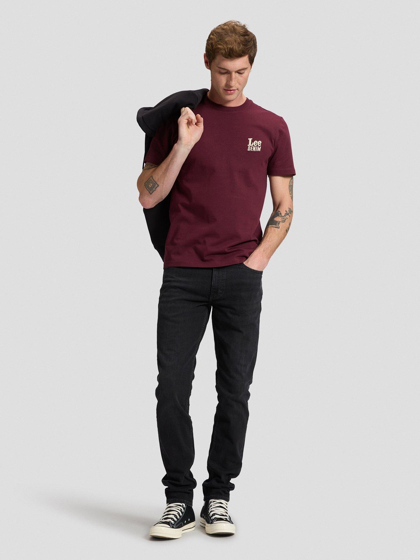 Image 3 of 4 of Lee Denim Logo Regular Fit T-shirt - Red