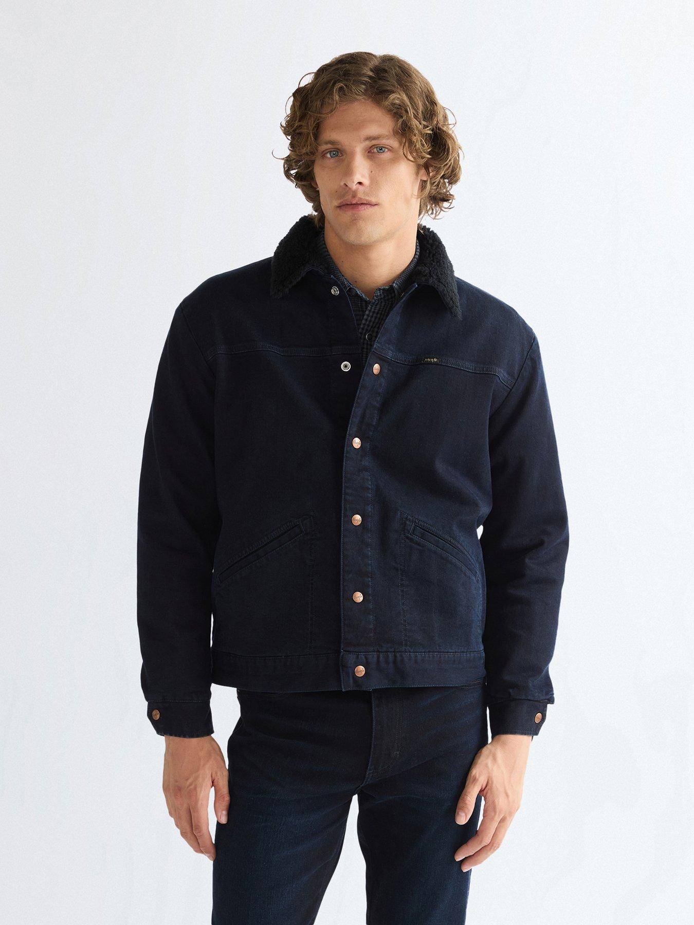 Wrangler Buffalo Trace Denim Jacket, Dark Blue, Size 2Xl, Men