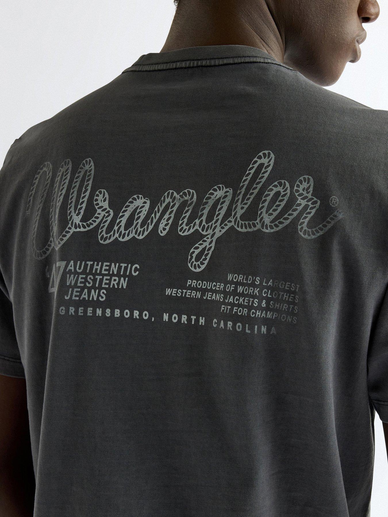 Image 4 of 5 of Wrangler Wrangler Back Graphic T-shirt - Black