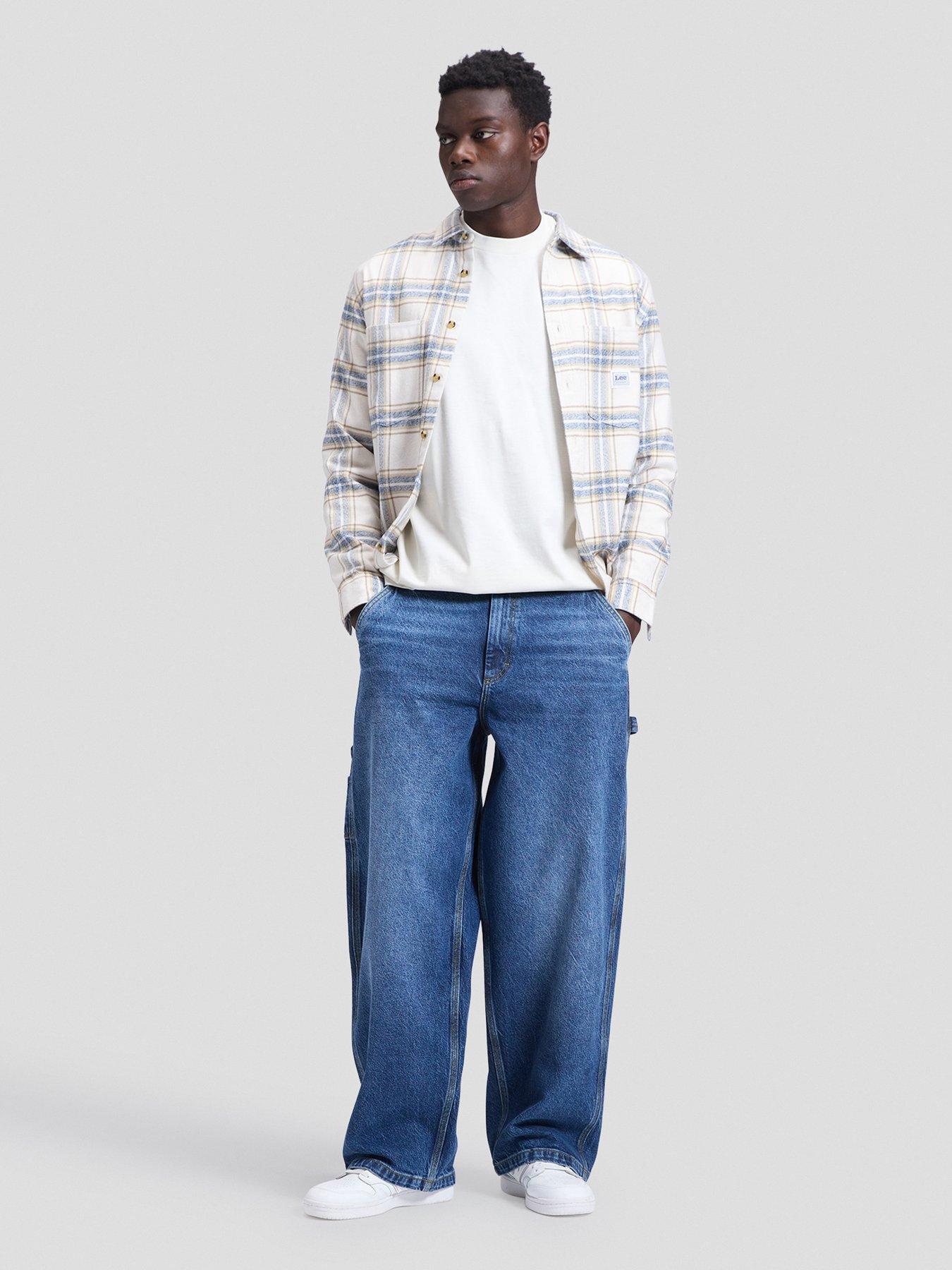 Image 3 of 5 of Lee Workwear Carpenter Baggy Jeans - Dark Blue