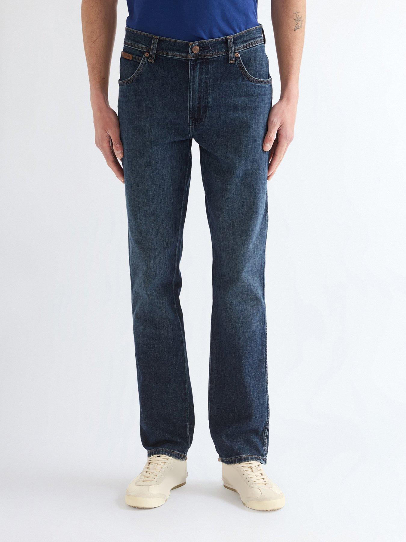 Image 1 of 5 of Wrangler Texas Authentic Slim Jeans - Dark Blue