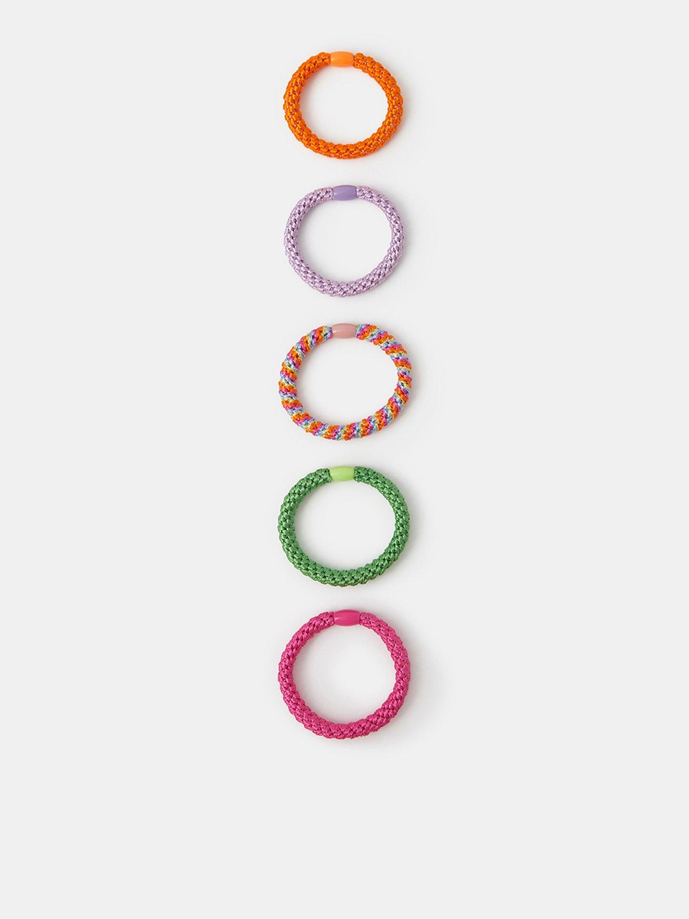 Monsoon Rainbow Cord Hair Tie Set 5 Pack - Multi