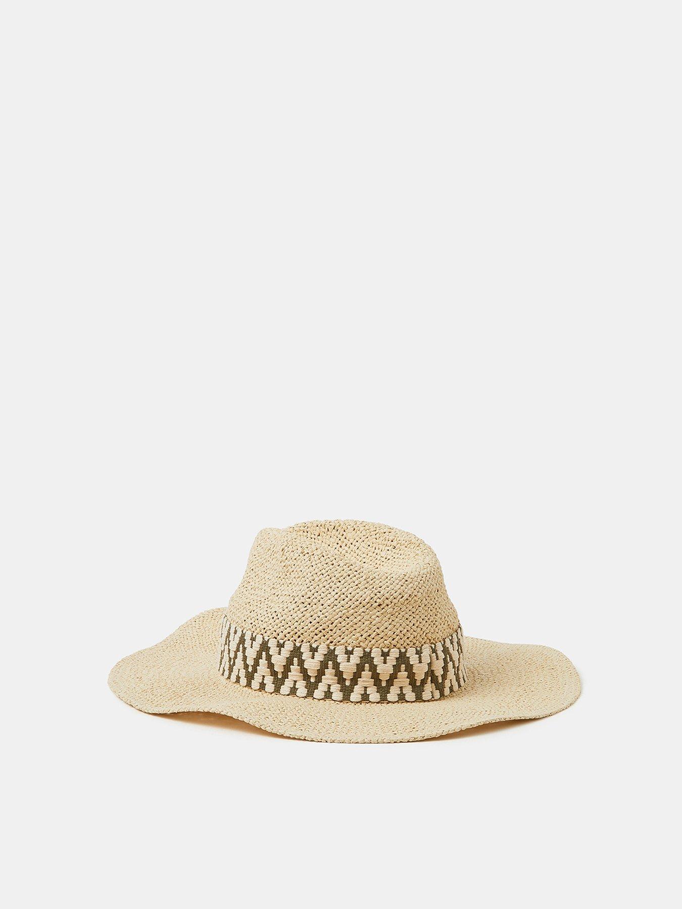 Image 3 of 4 of Accessorize Chevron Trim Fedora - Cream