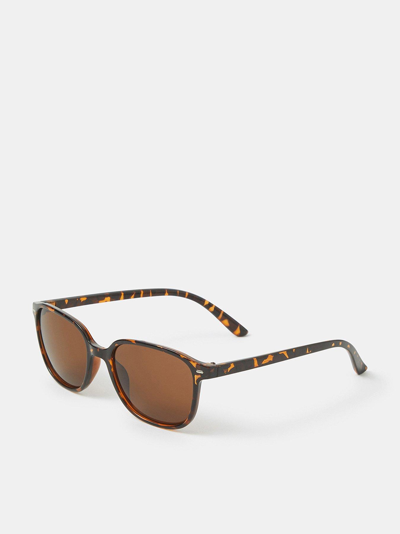 Image 1 of 2 of Accessorize Tort Wayfarer Sunglasses - Brown