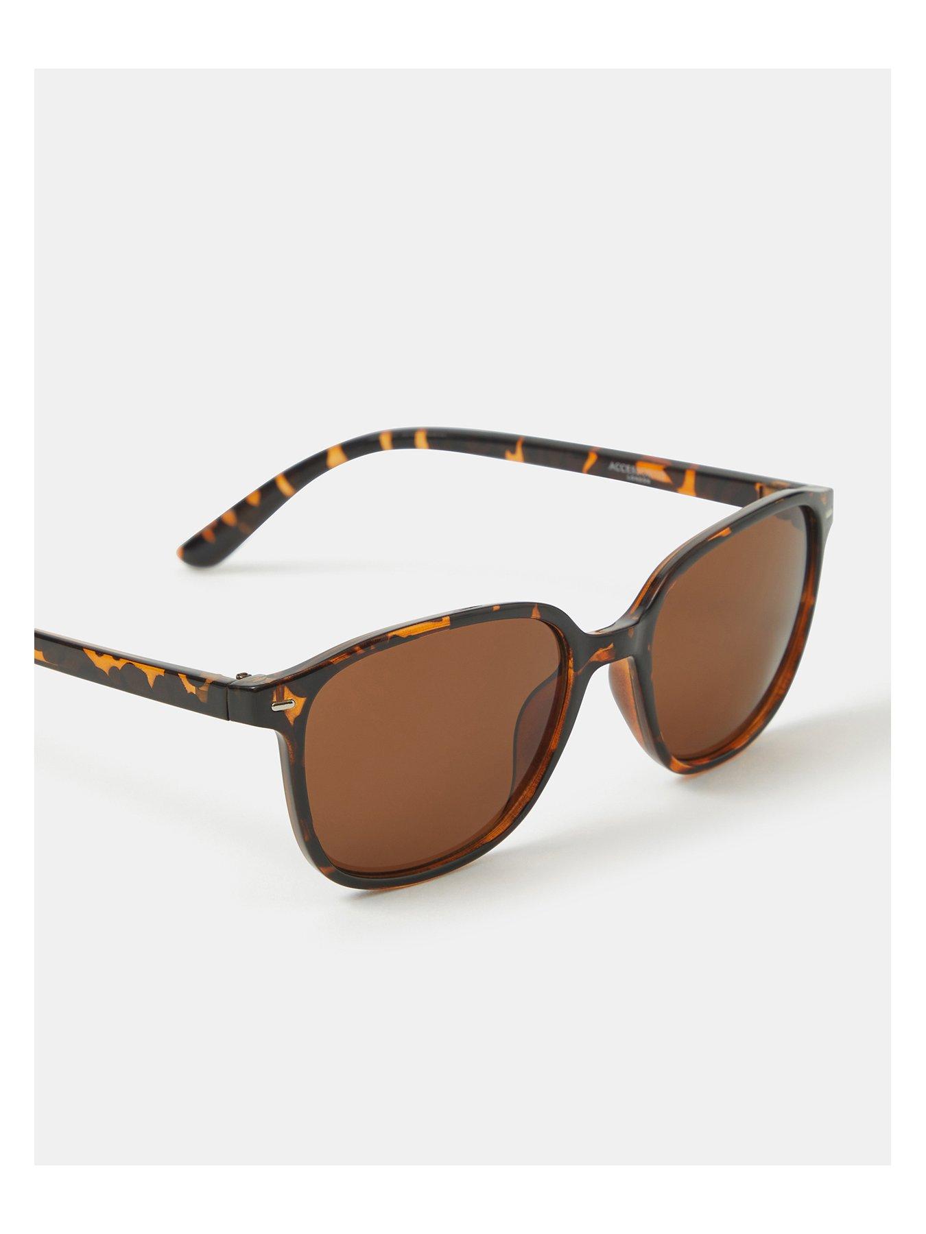 Image 2 of 2 of Accessorize Tort Wayfarer Sunglasses - Brown