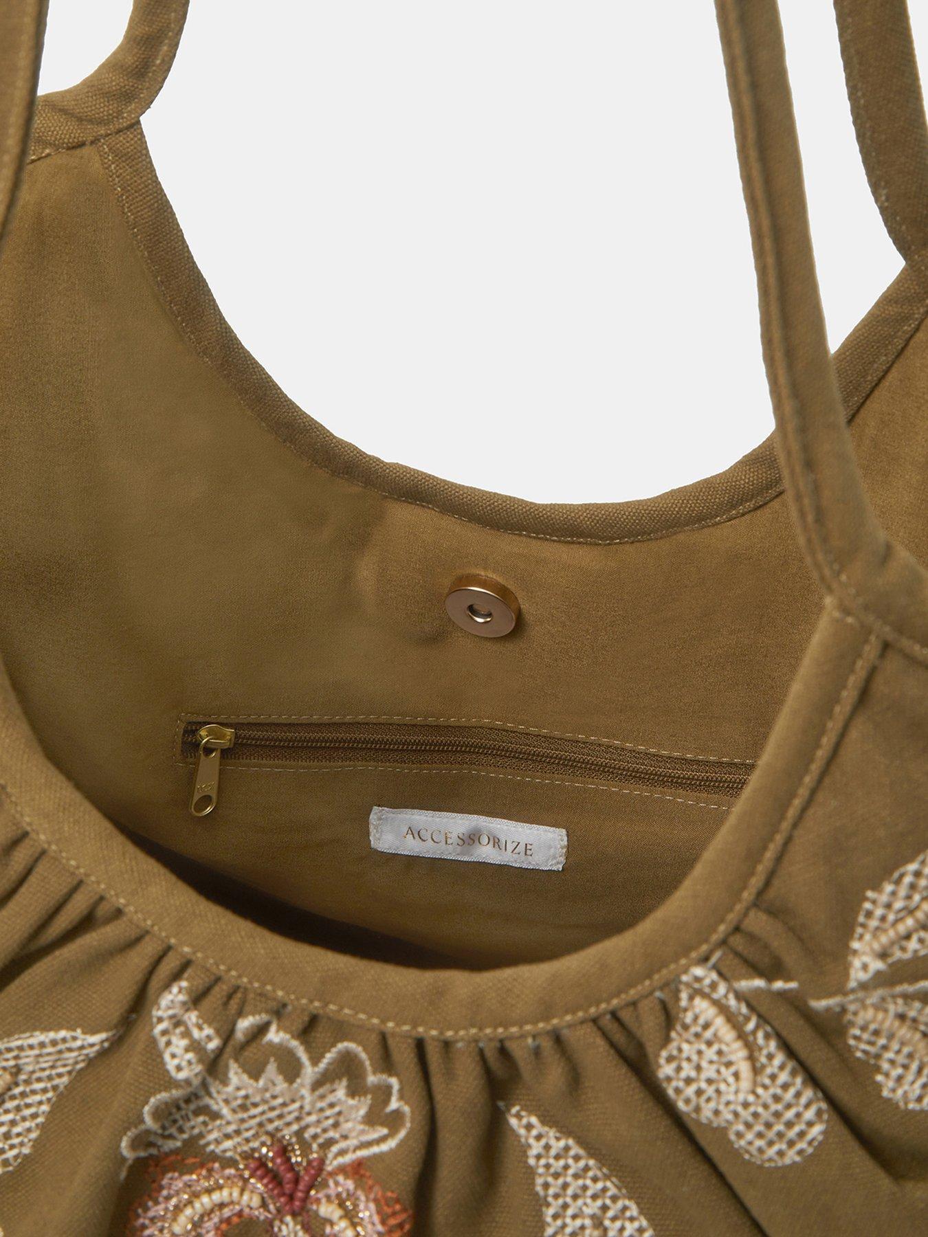 Image 5 of 5 of Accessorize EMBROIDERED FLOWER SHOULD