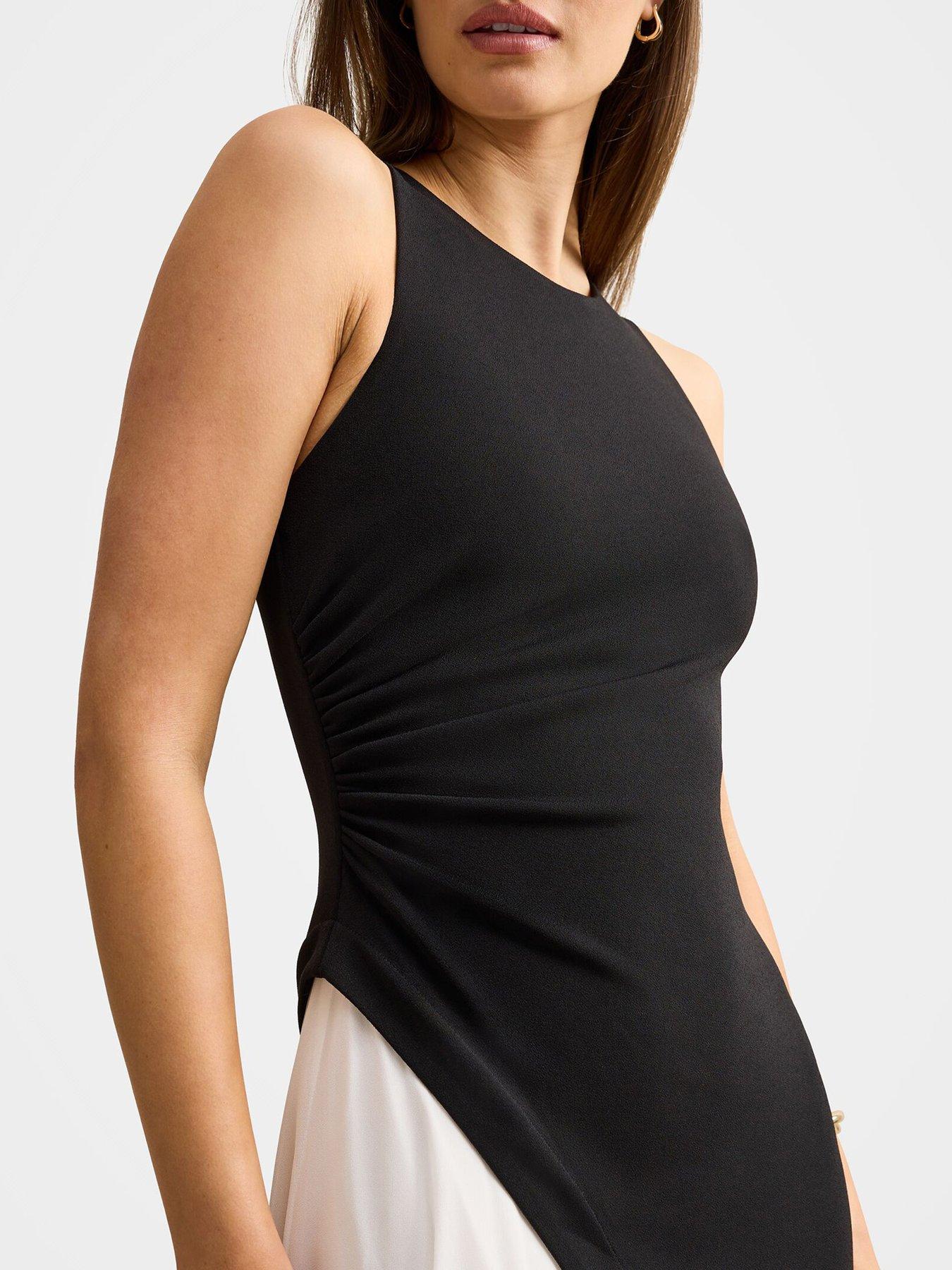 Image 6 of 7 of Forever New Candace Contrast Panel Sleeveless Maxi Dress - Multi