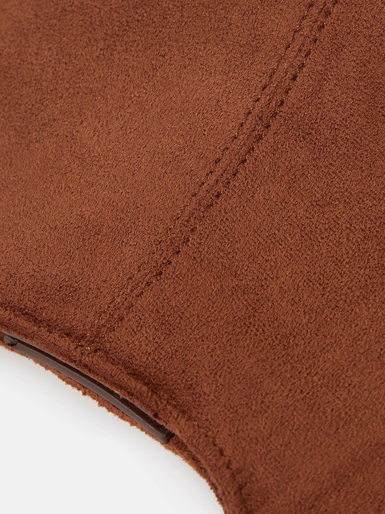 Image 4 of 5 of Monsoon Suedette Slouch Shoulder Bag - Brown
