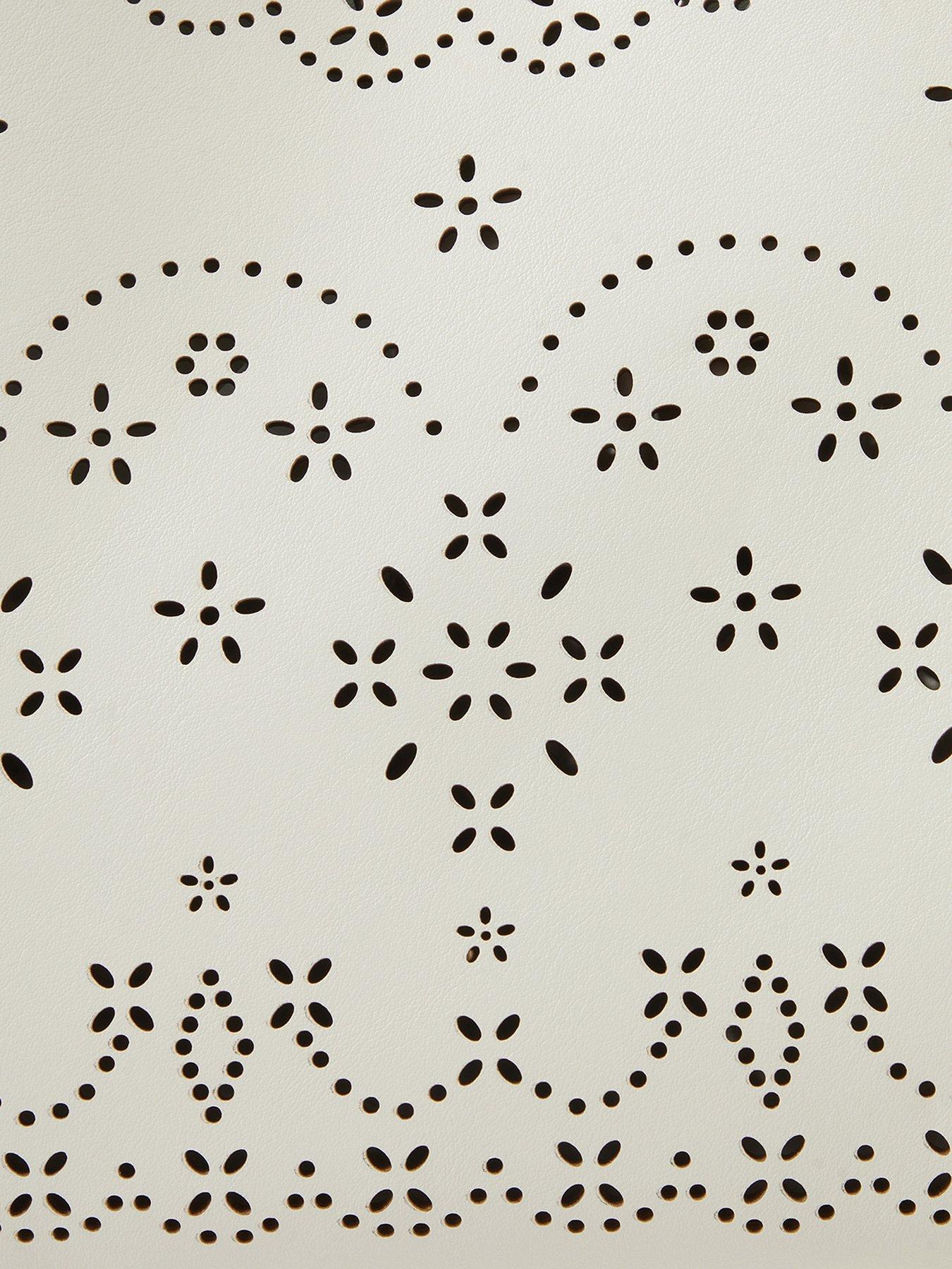 Image 4 of 5 of Accessorize Cutwork Tote Bag - White