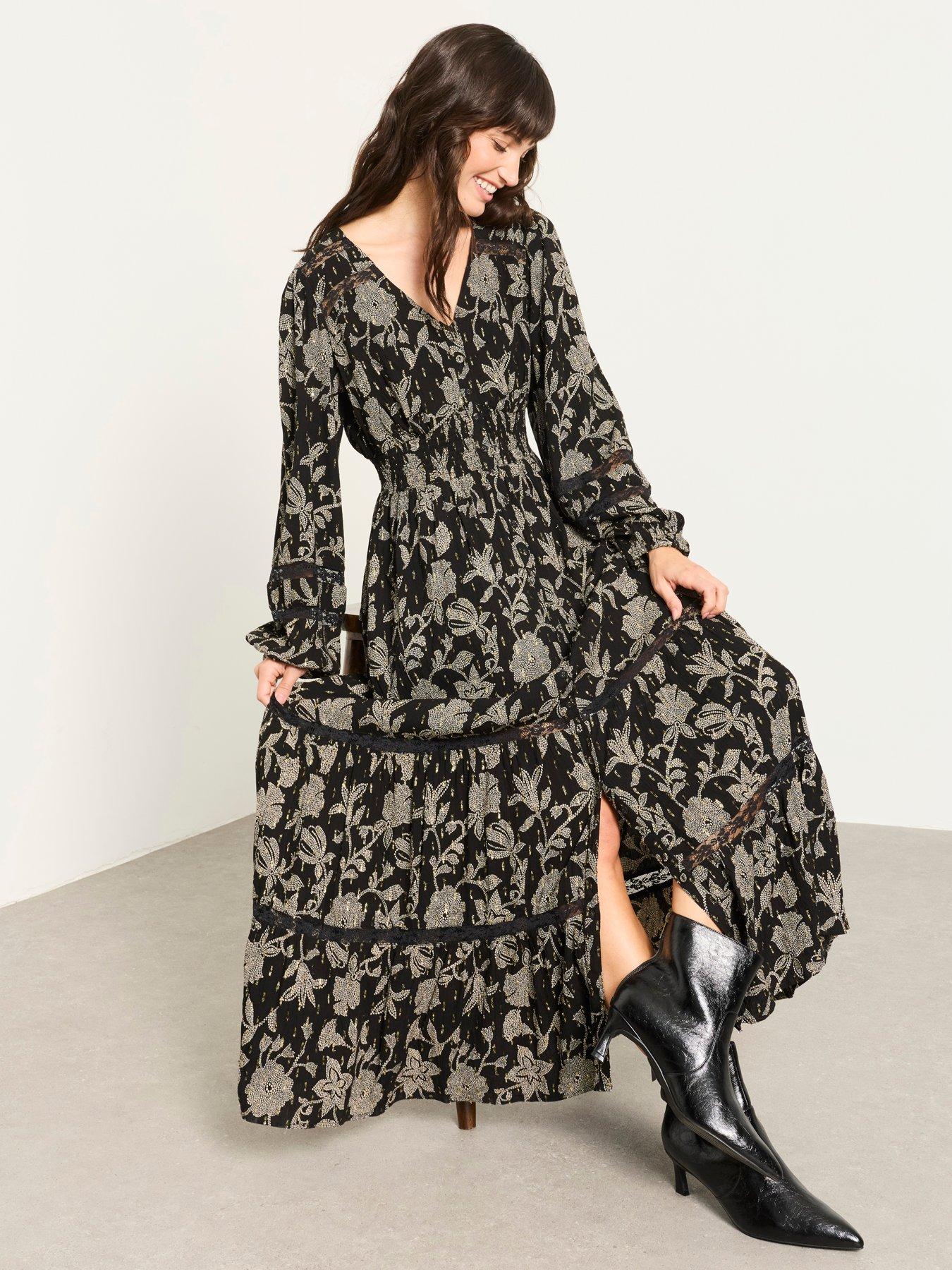 Image 1 of 5 of FatFace Eden Floral Dot Maxi