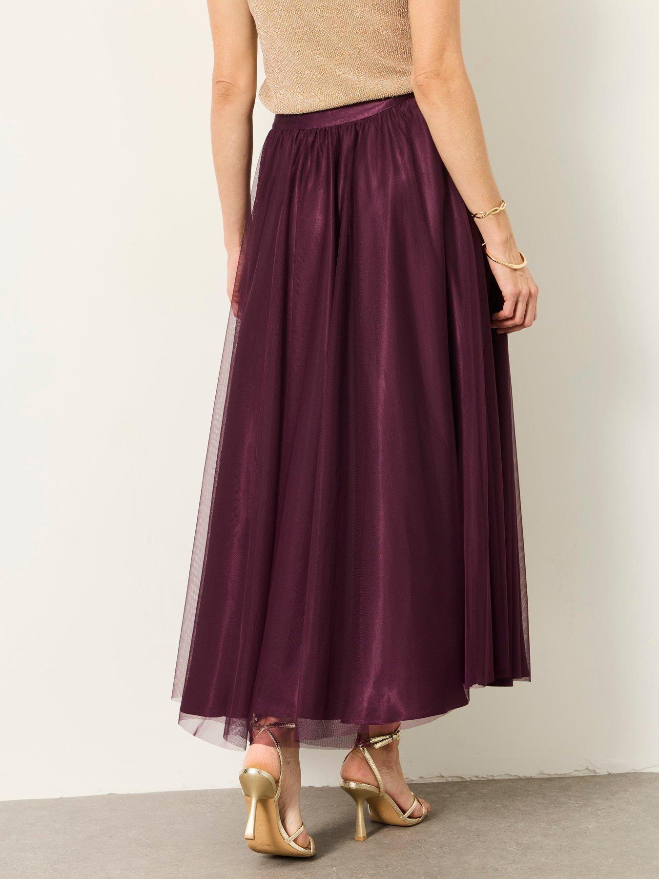 Image 2 of 6 of FatFace Violet Prom Skirt