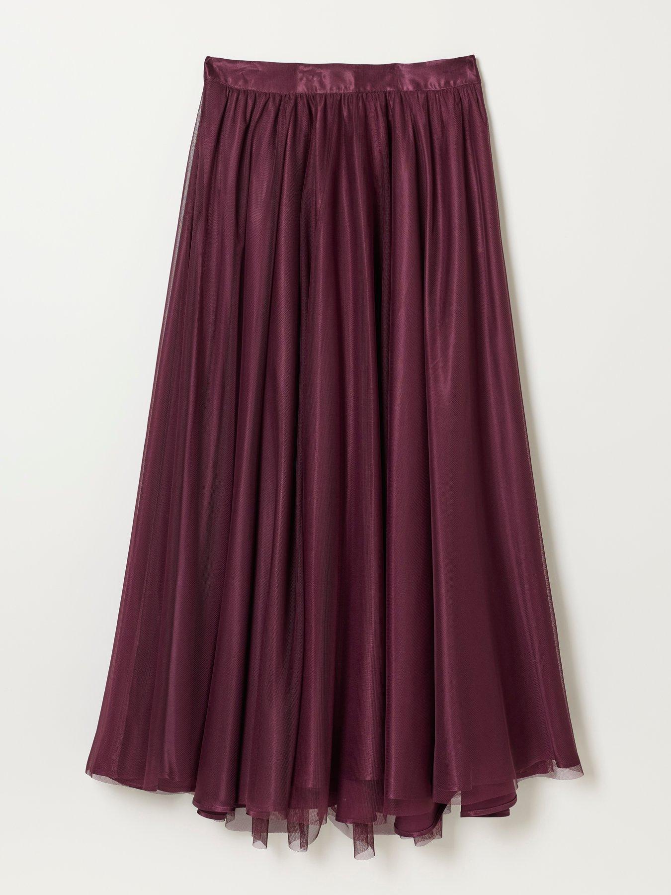 Image 6 of 6 of FatFace Violet Prom Skirt