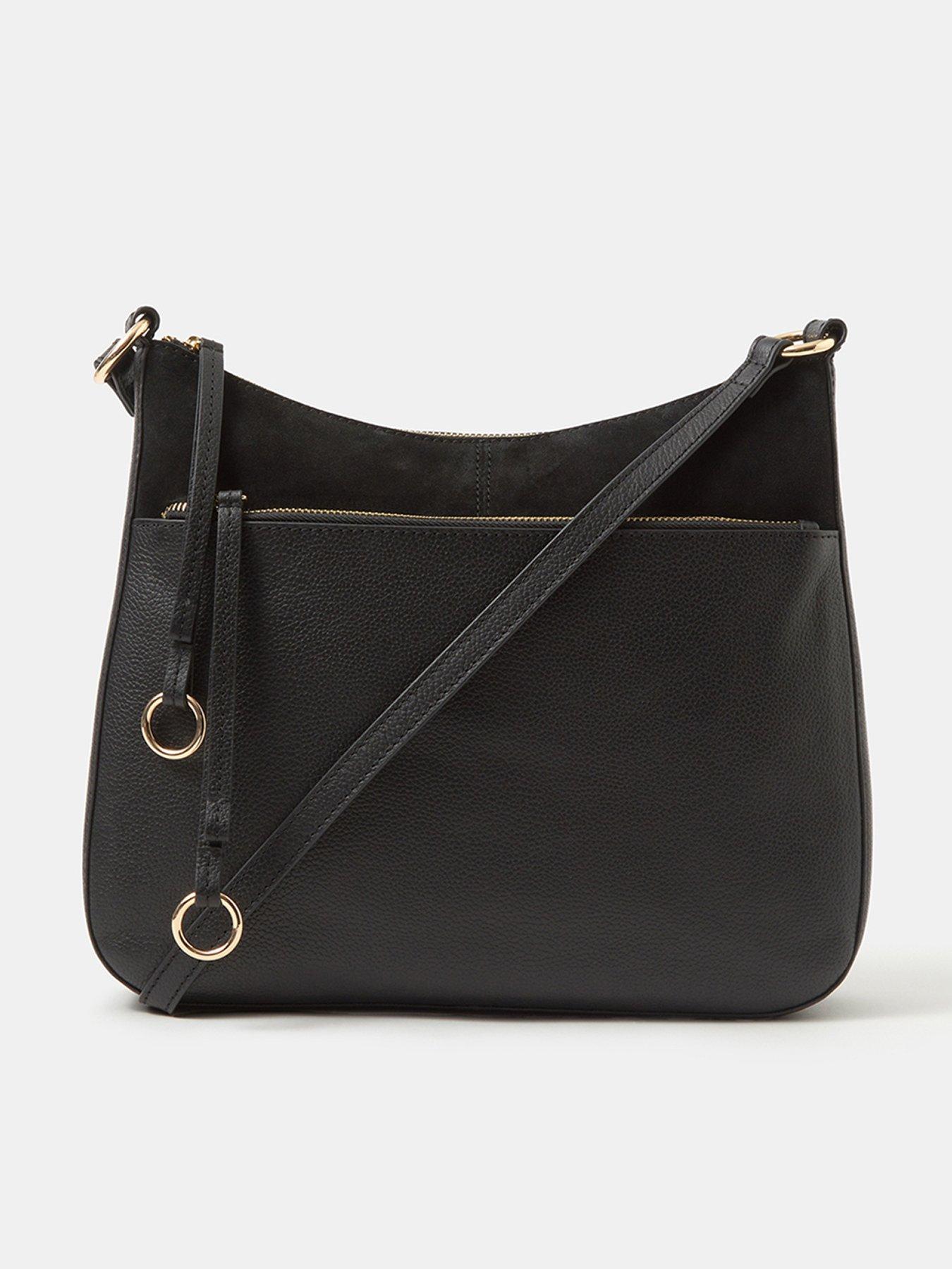 Accessorize Leather Curved Messenger