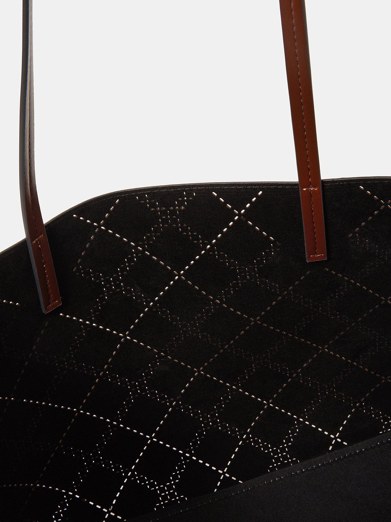 Image 5 of 5 of Accessorize Suedette Scarf Tote Bag - Brown