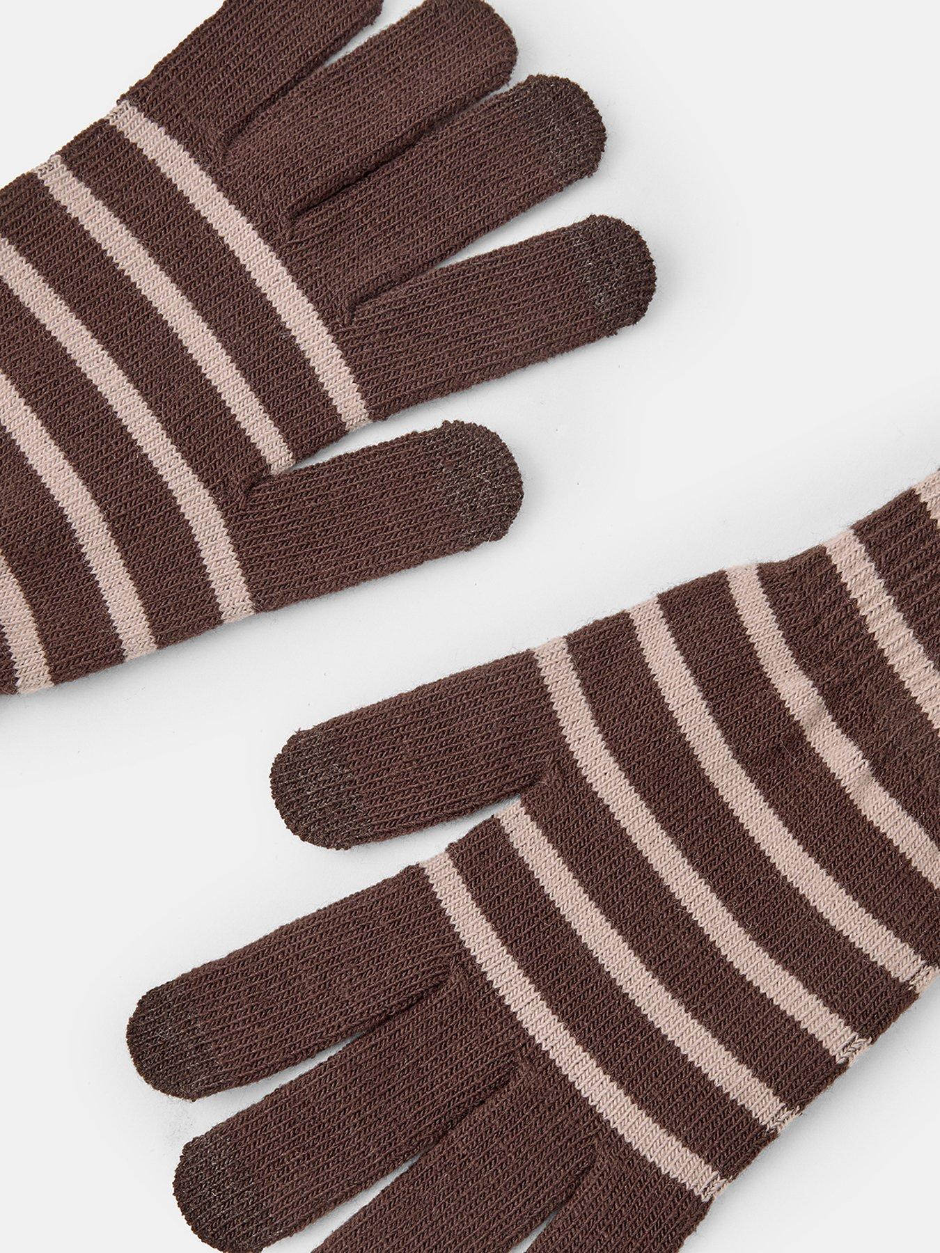 Image 3 of 3 of Accessorize CHOC STRIPE GLOVE