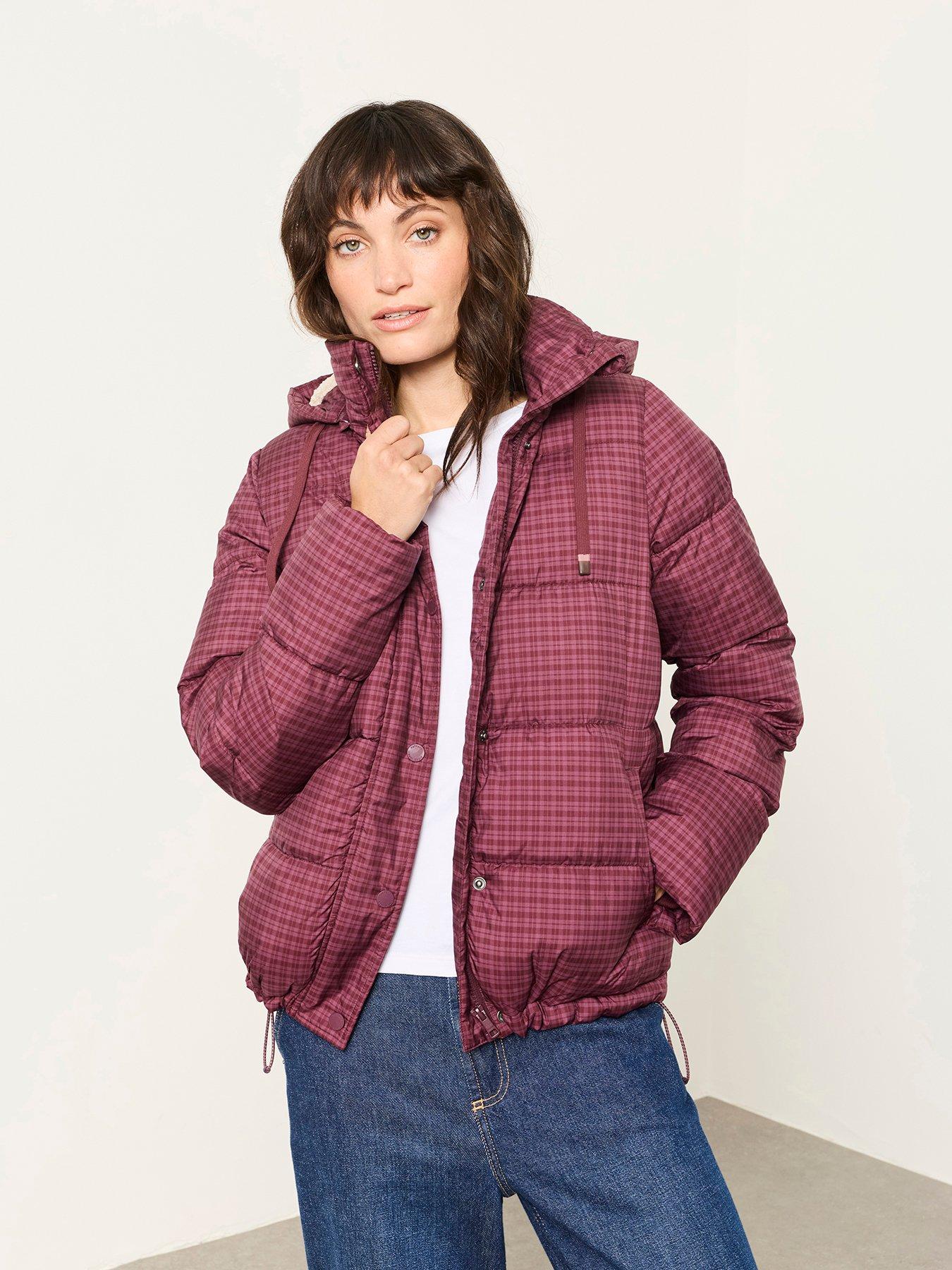 Image 1 of 6 of FatFace Short Puffer Plum
