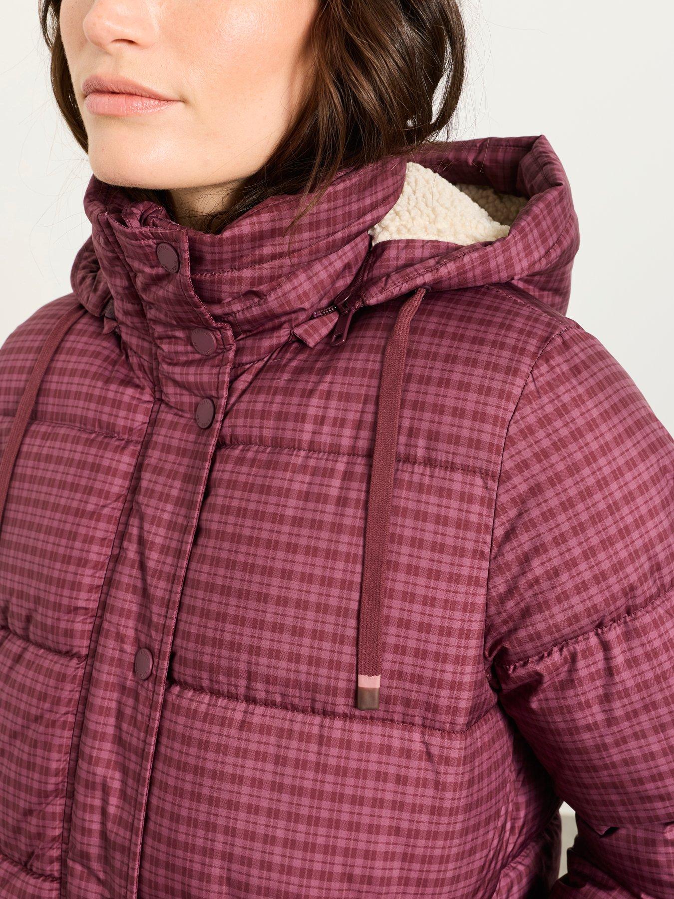 Image 5 of 6 of FatFace Short Puffer Plum