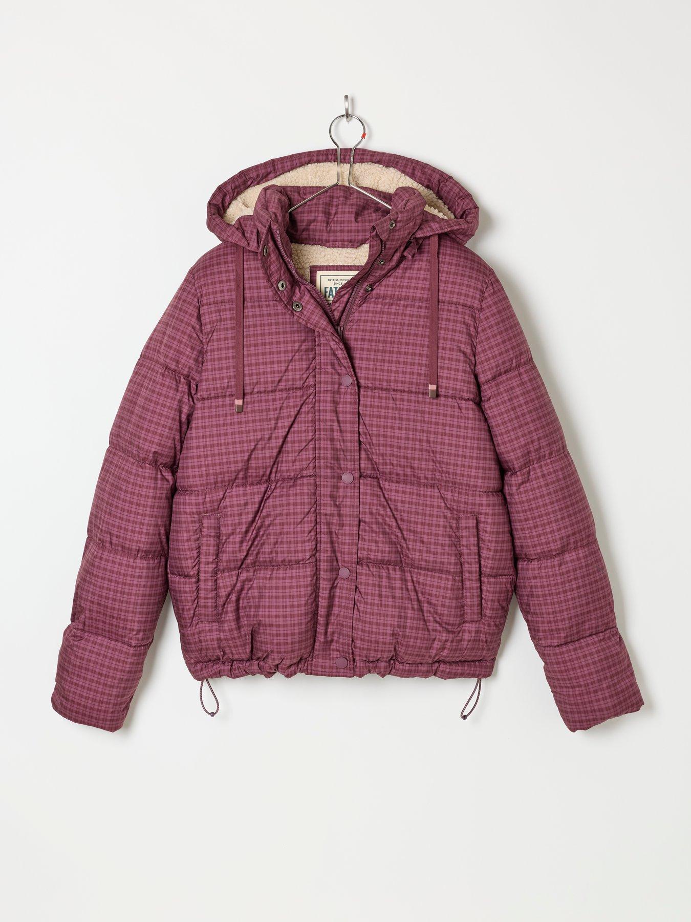 Image 6 of 6 of FatFace Short Puffer Plum
