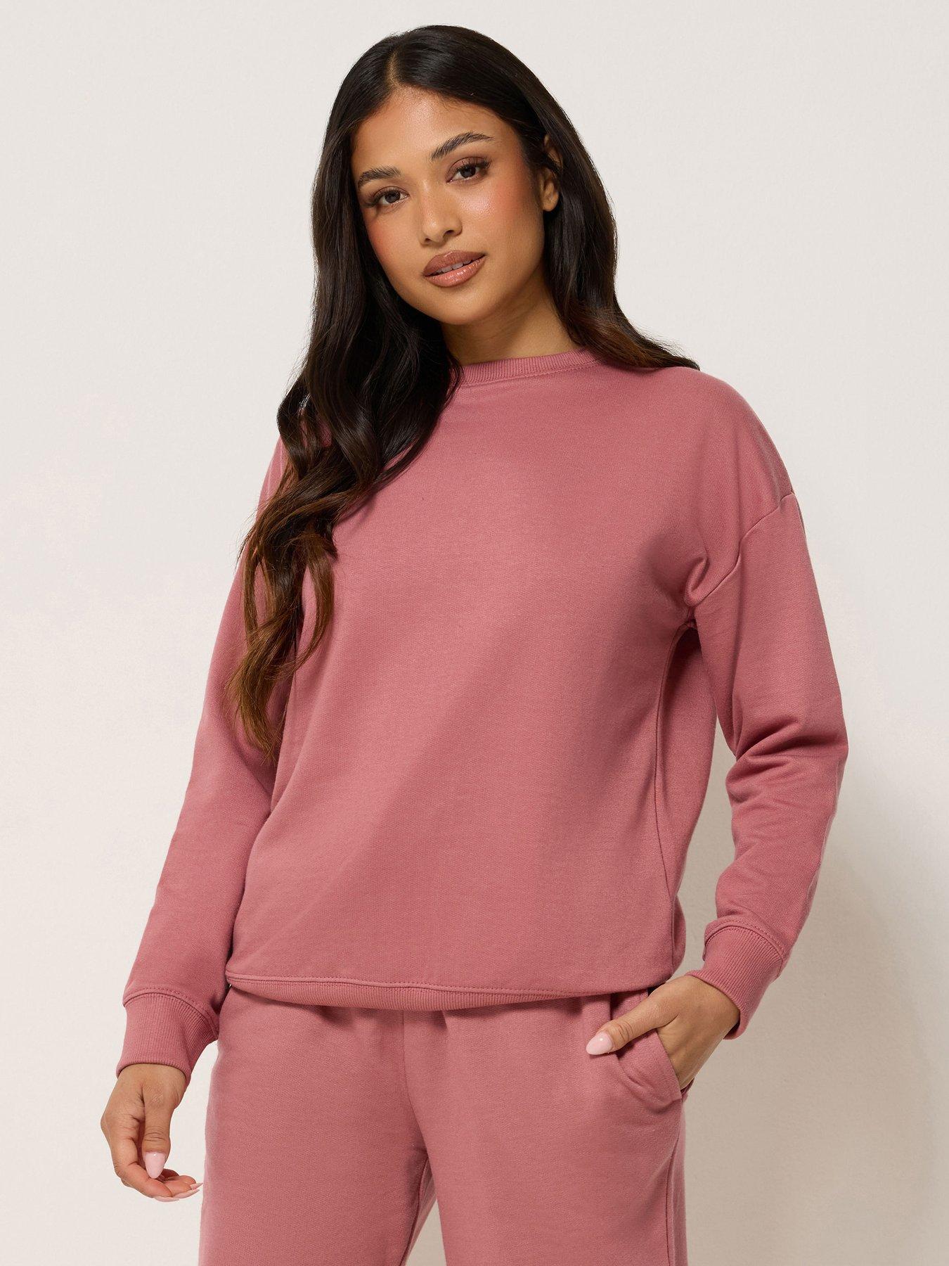 Image 1 of 4 of PixieGirl Petite Basic Sweatshirt - Pink