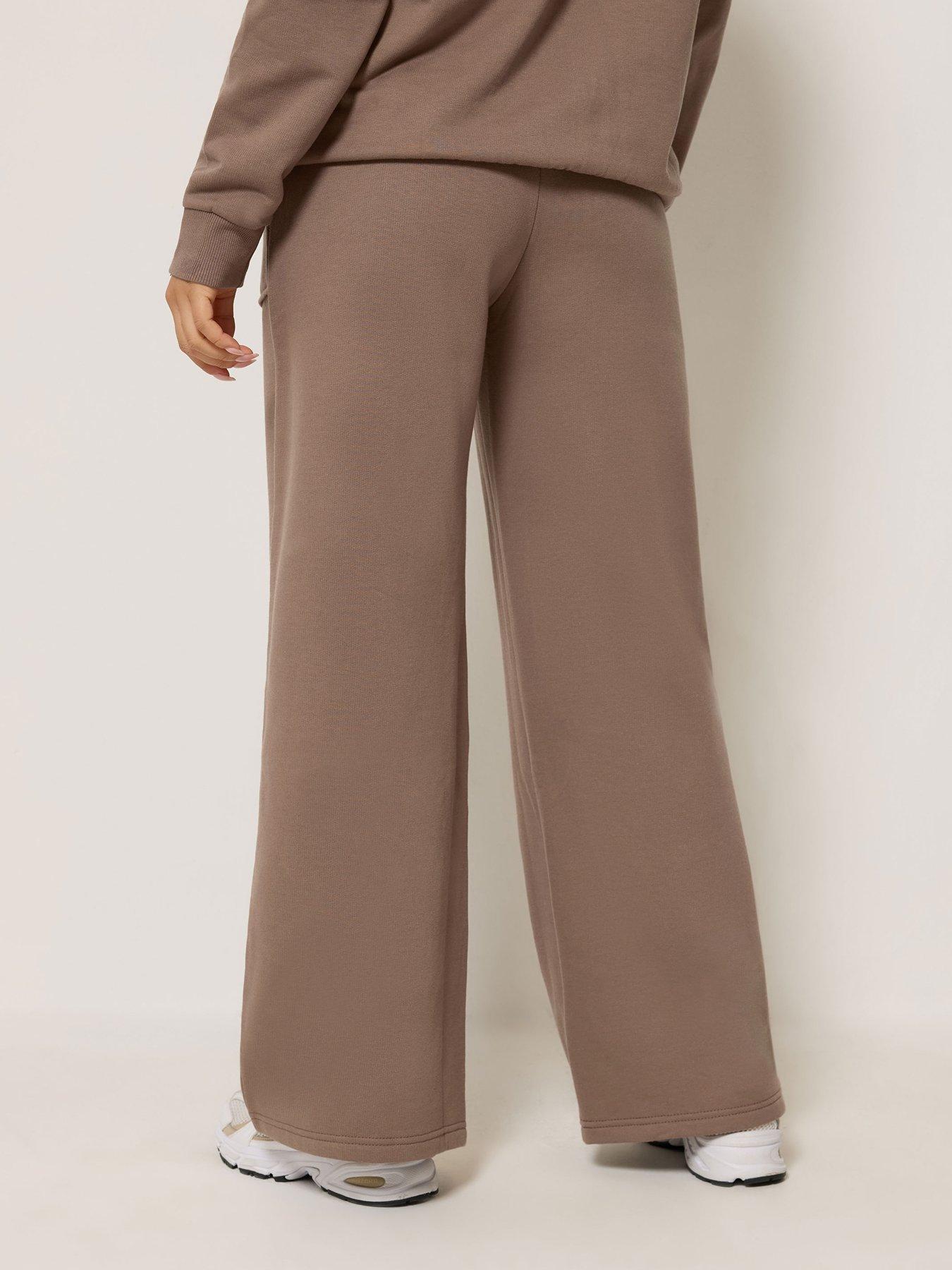 Image 2 of 4 of PixieGirl Petite Patch Pocket Wide Leg Jogger - Brown