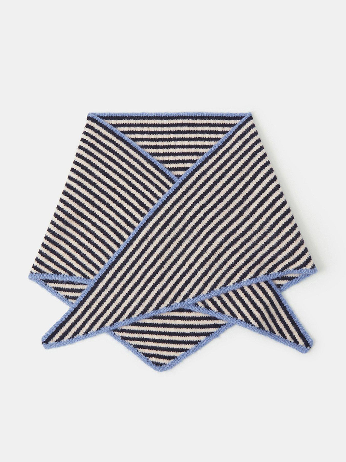 Image 1 of 2 of Accessorize Monochrome Striped Triangle Scarf - Multi