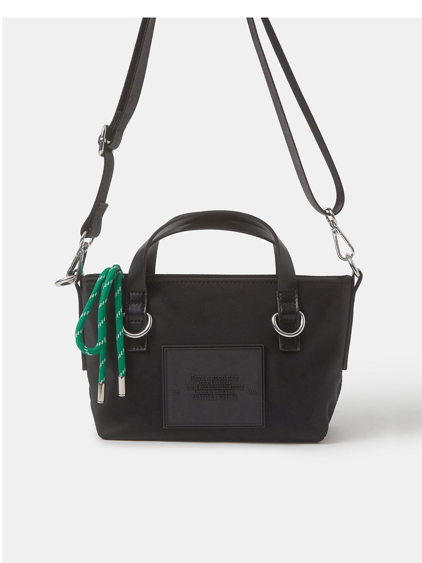 Accessorize Mini Nylon Cross Body Bag - Black