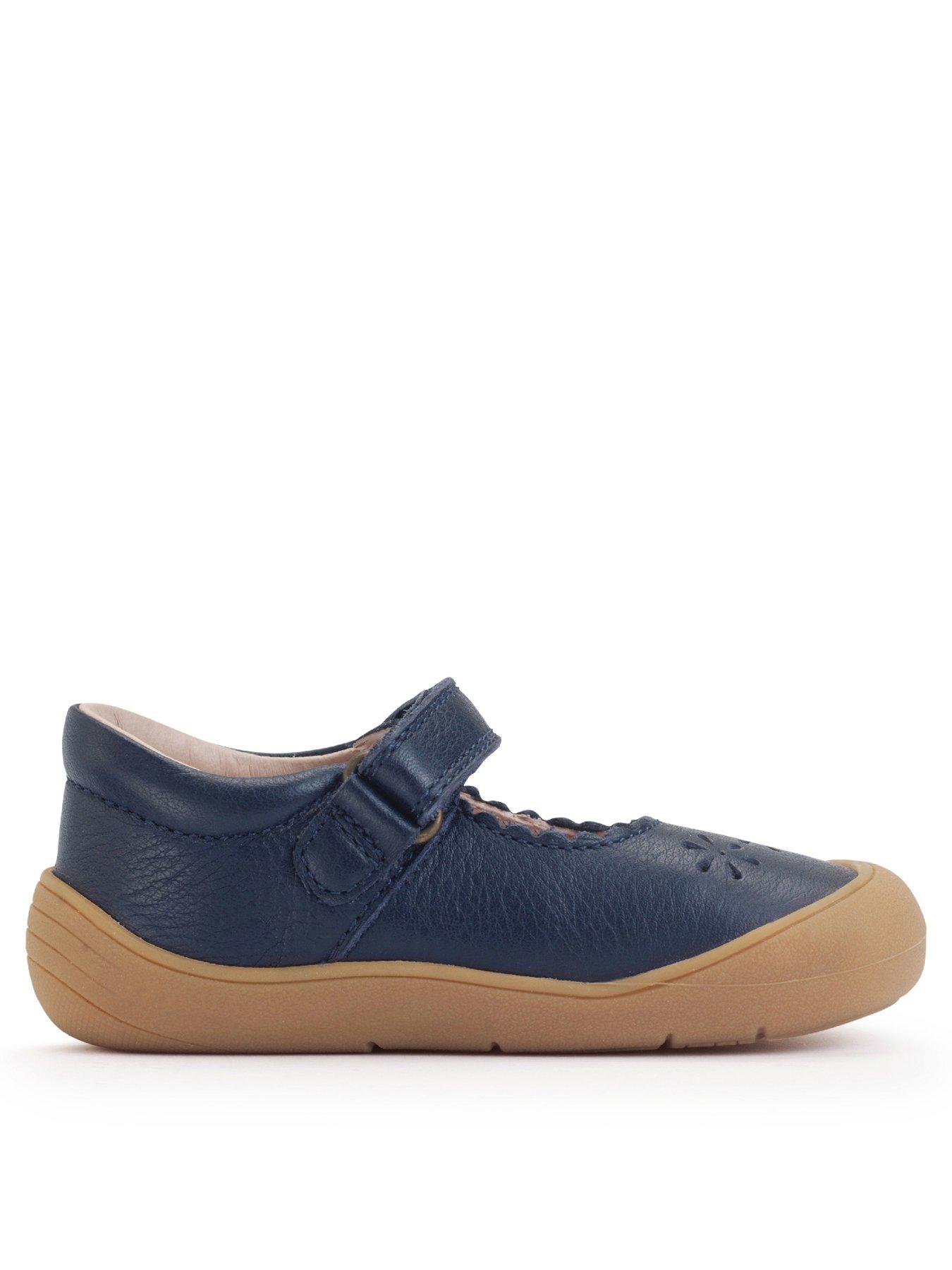 Image 3 of 6 of Start-rite EVA- NAVY LEATHER FLOWERS