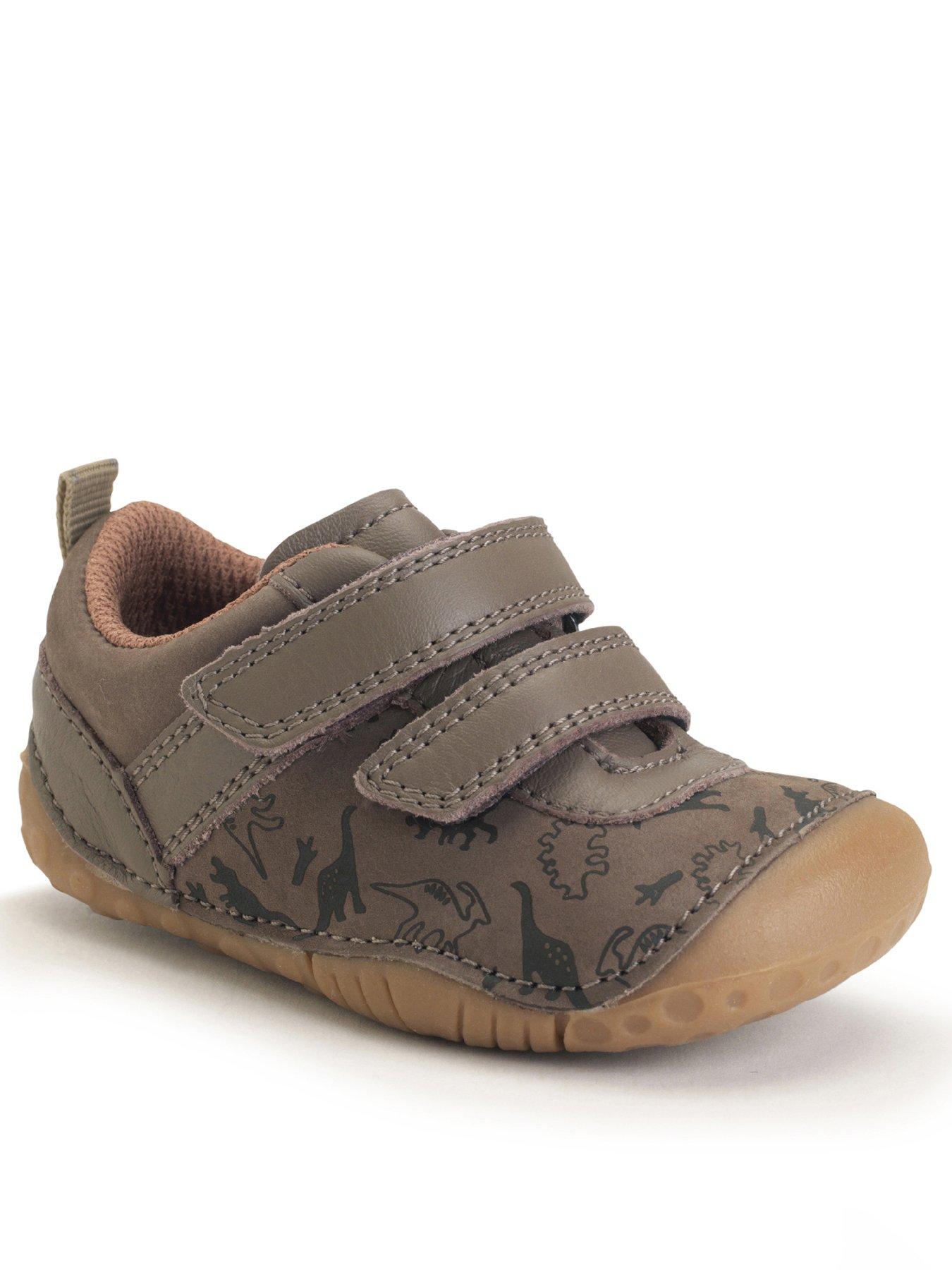 Image 1 of 6 of Start-rite Roar Taupe Dino Nubuck/Leather Trainers - Brown
