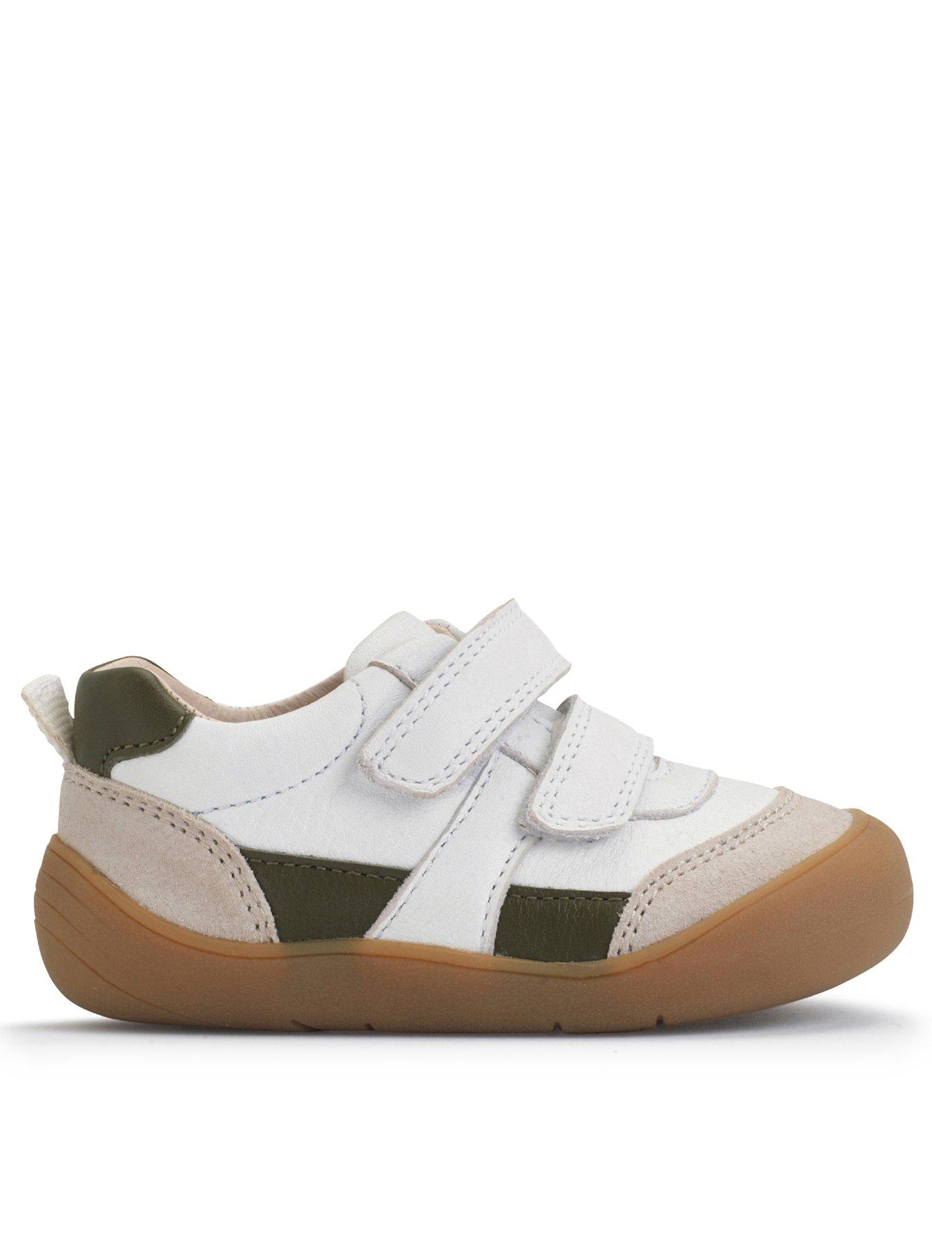 Image 1 of 6 of Start-rite Duel - White/khaki Leather