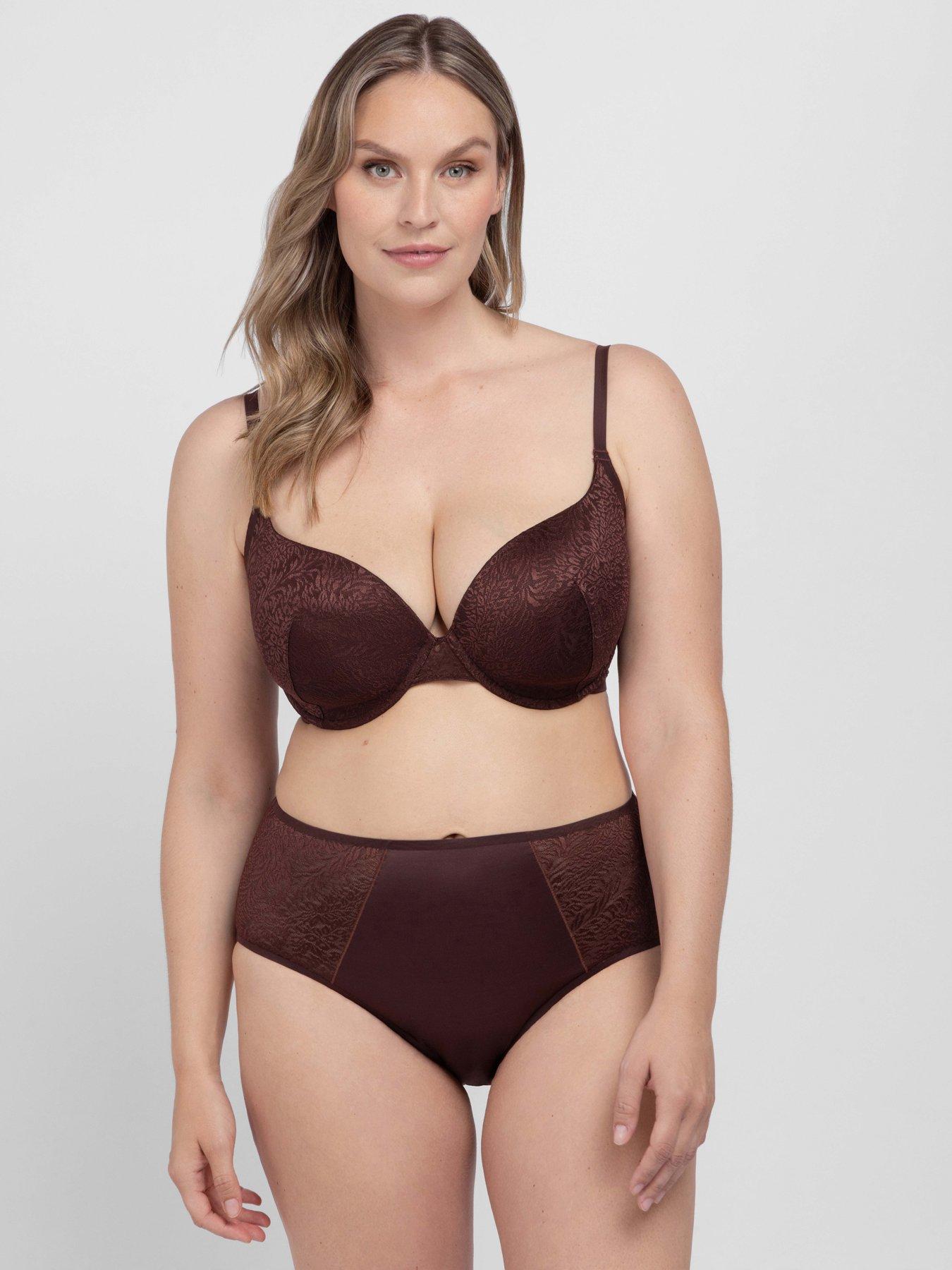 Image 1 of 5 of DORINA Wild Wild Sculpt Wired Padded Plunge Bra - Brown