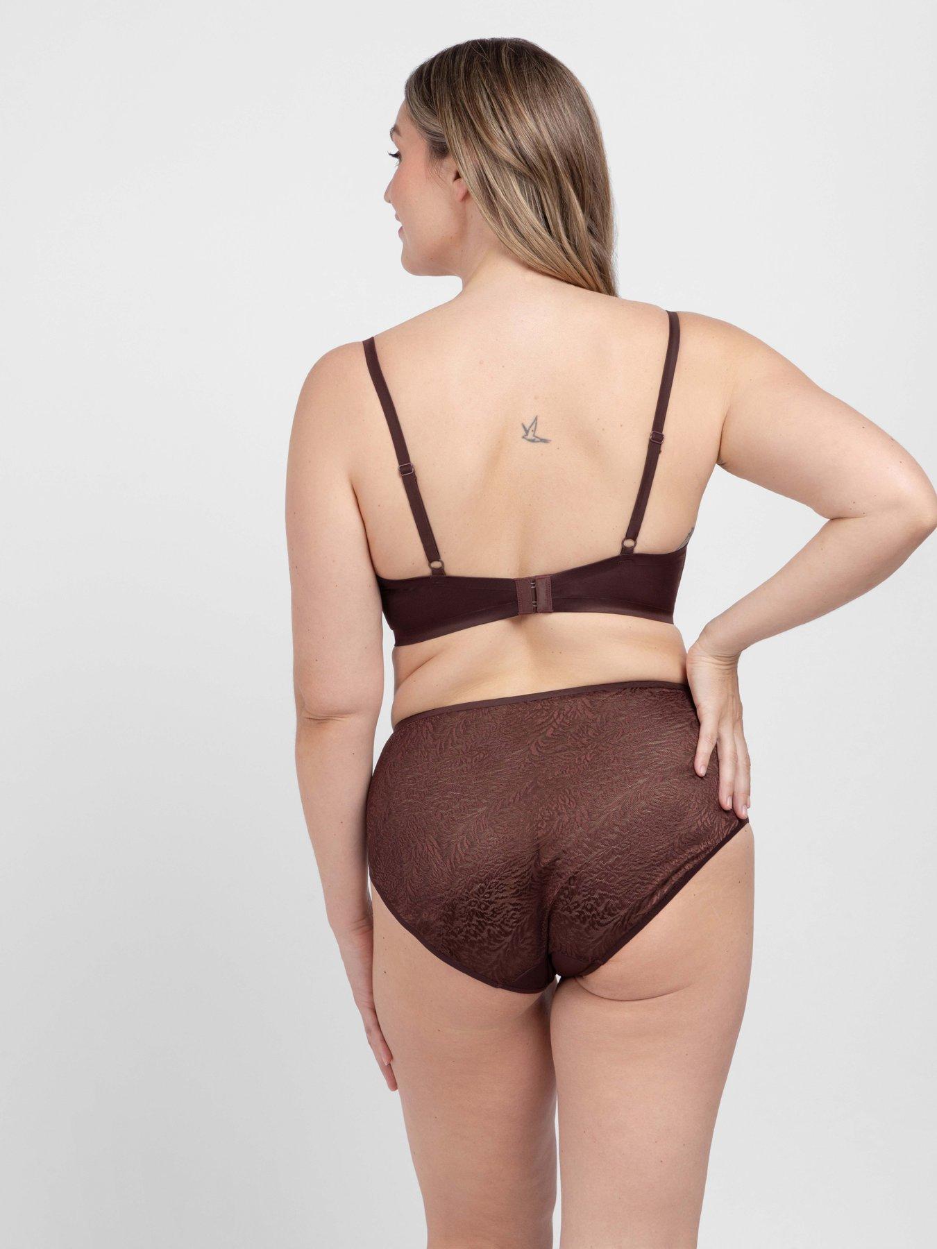 Image 4 of 5 of DORINA Wild Wild Sculpt Wired Padded Plunge Bra - Brown