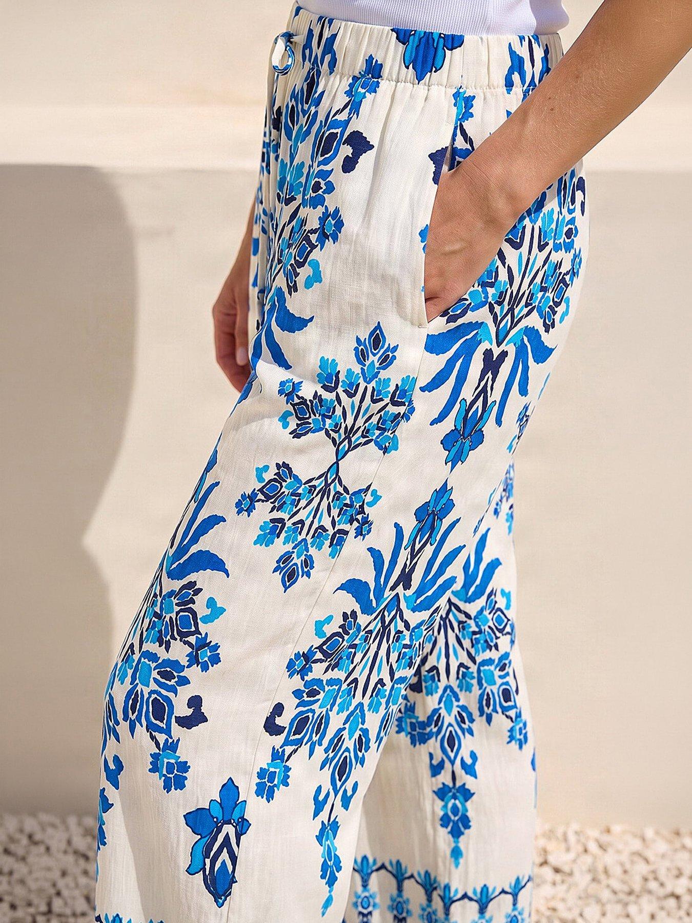 Image 2 of 4 of Roman Border Print Trousers