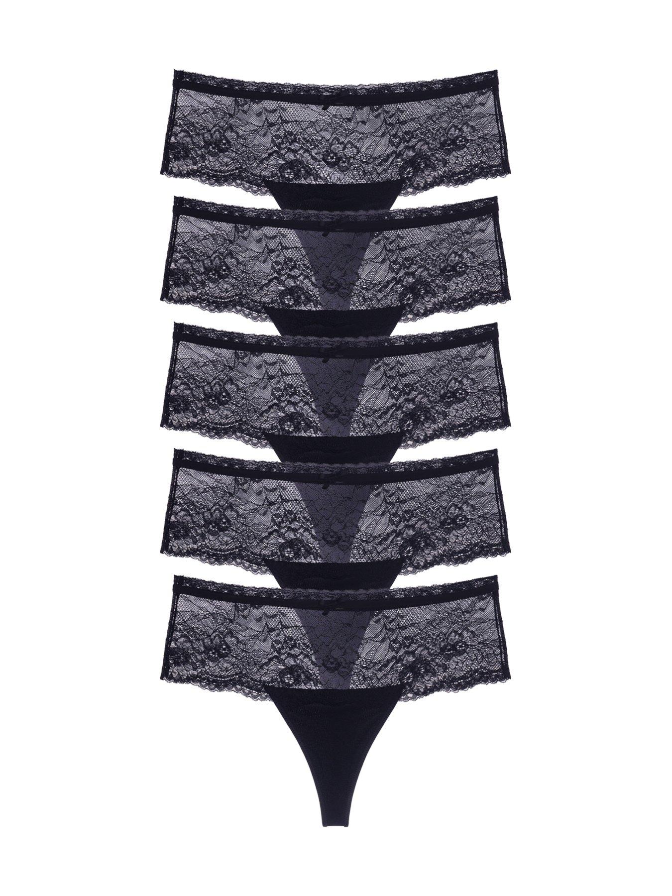 Image 1 of 3 of DORINA Nina 5 Pack Thong - Black