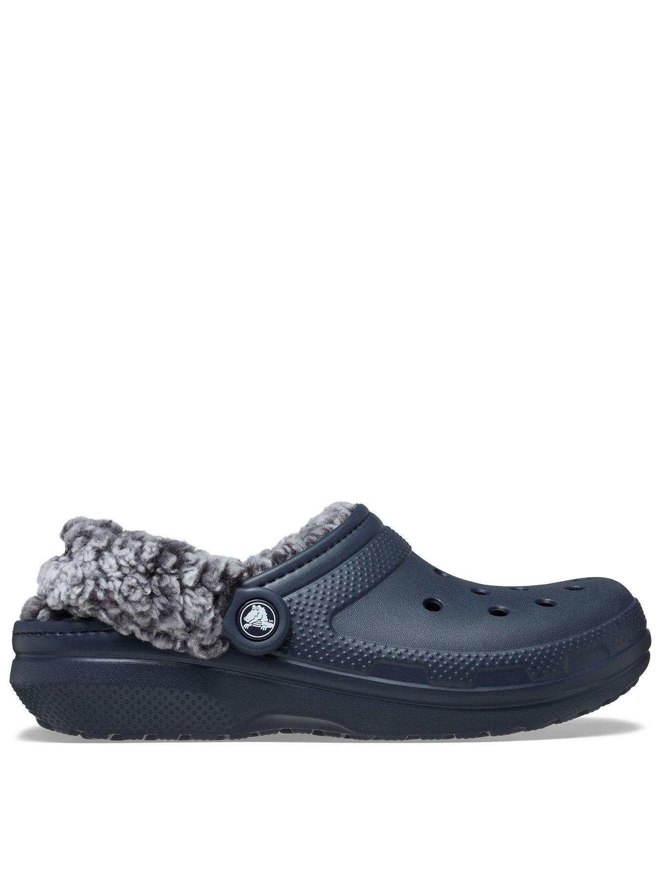 Crocs Classic Fleece Lined Clog Sandal - Navy