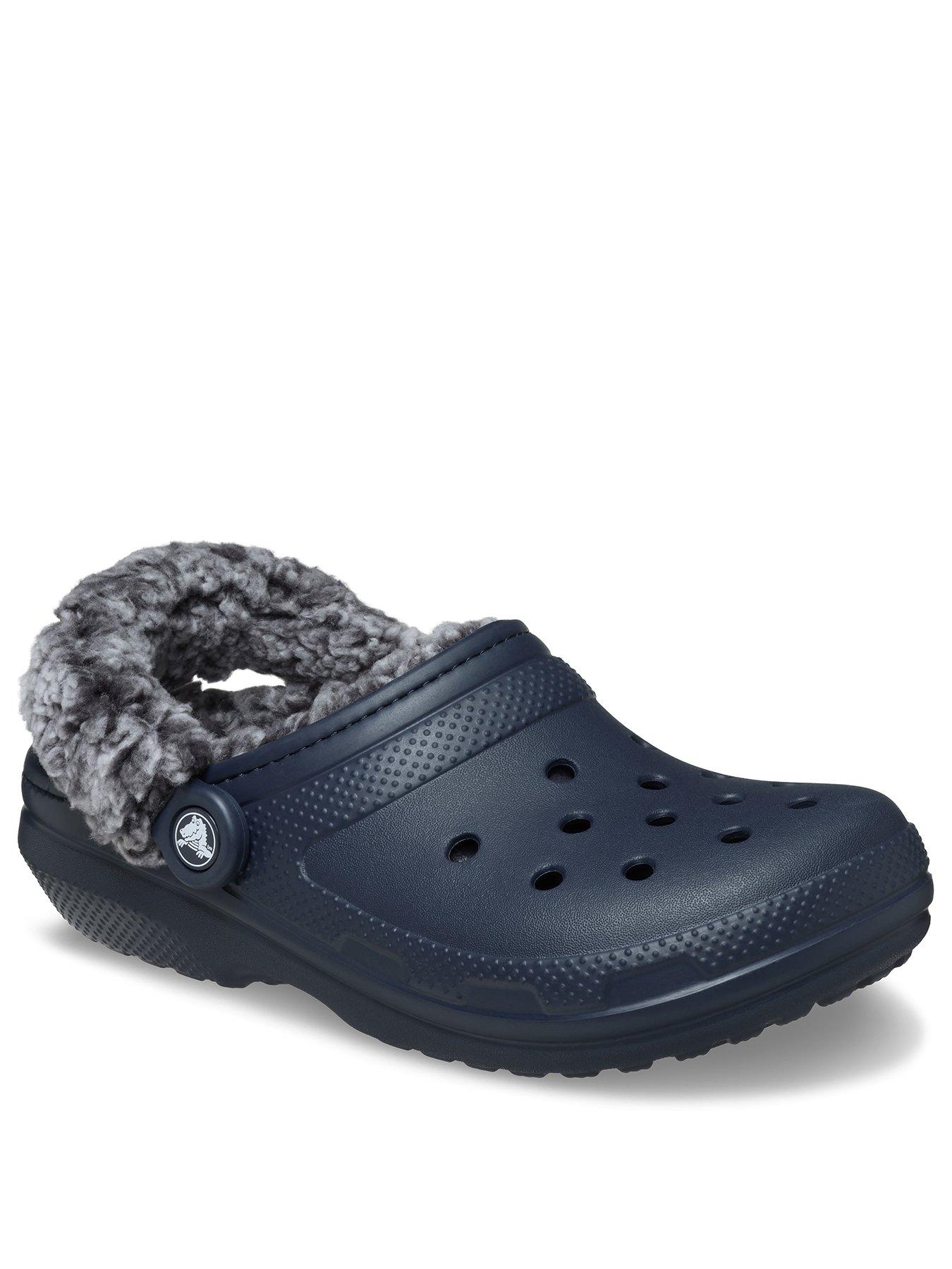 Image 2 of 7 of Crocs Mens Classic Fleece Lined Clog - Navy
