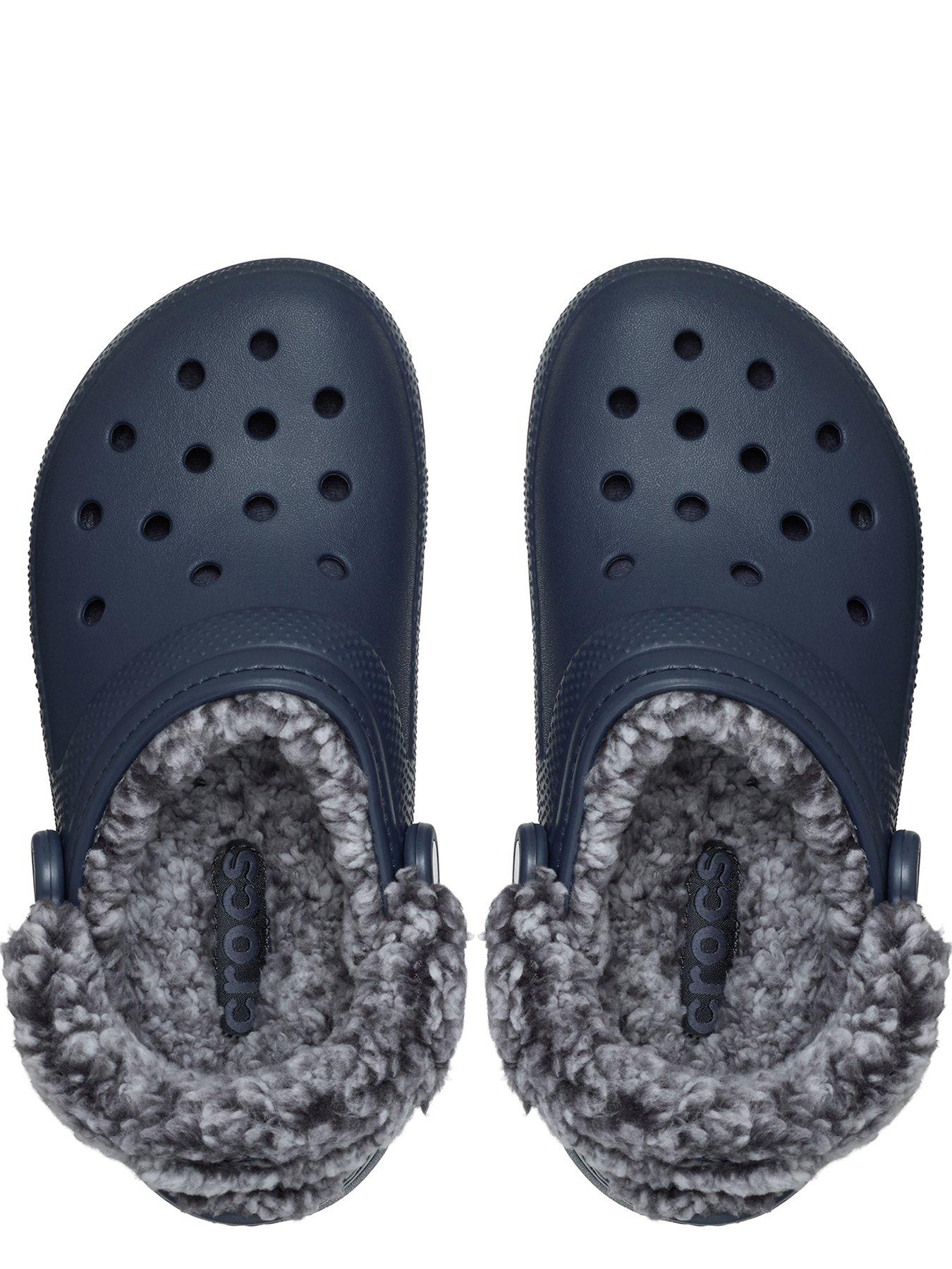 Image 4 of 7 of Crocs Mens Classic Fleece Lined Clog - Navy