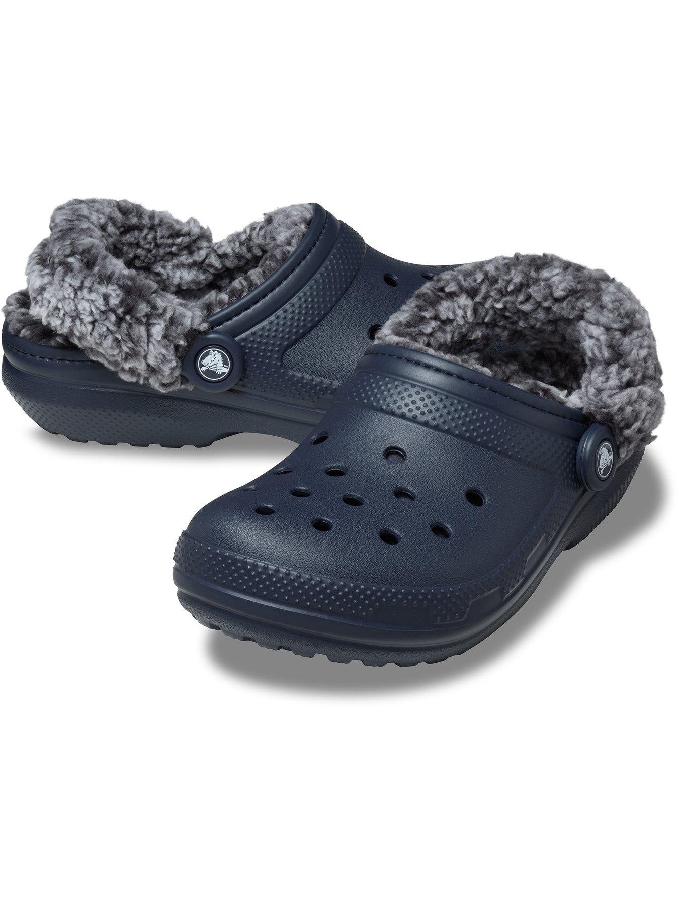 Image 6 of 7 of Crocs Mens Classic Fleece Lined Clog - Navy
