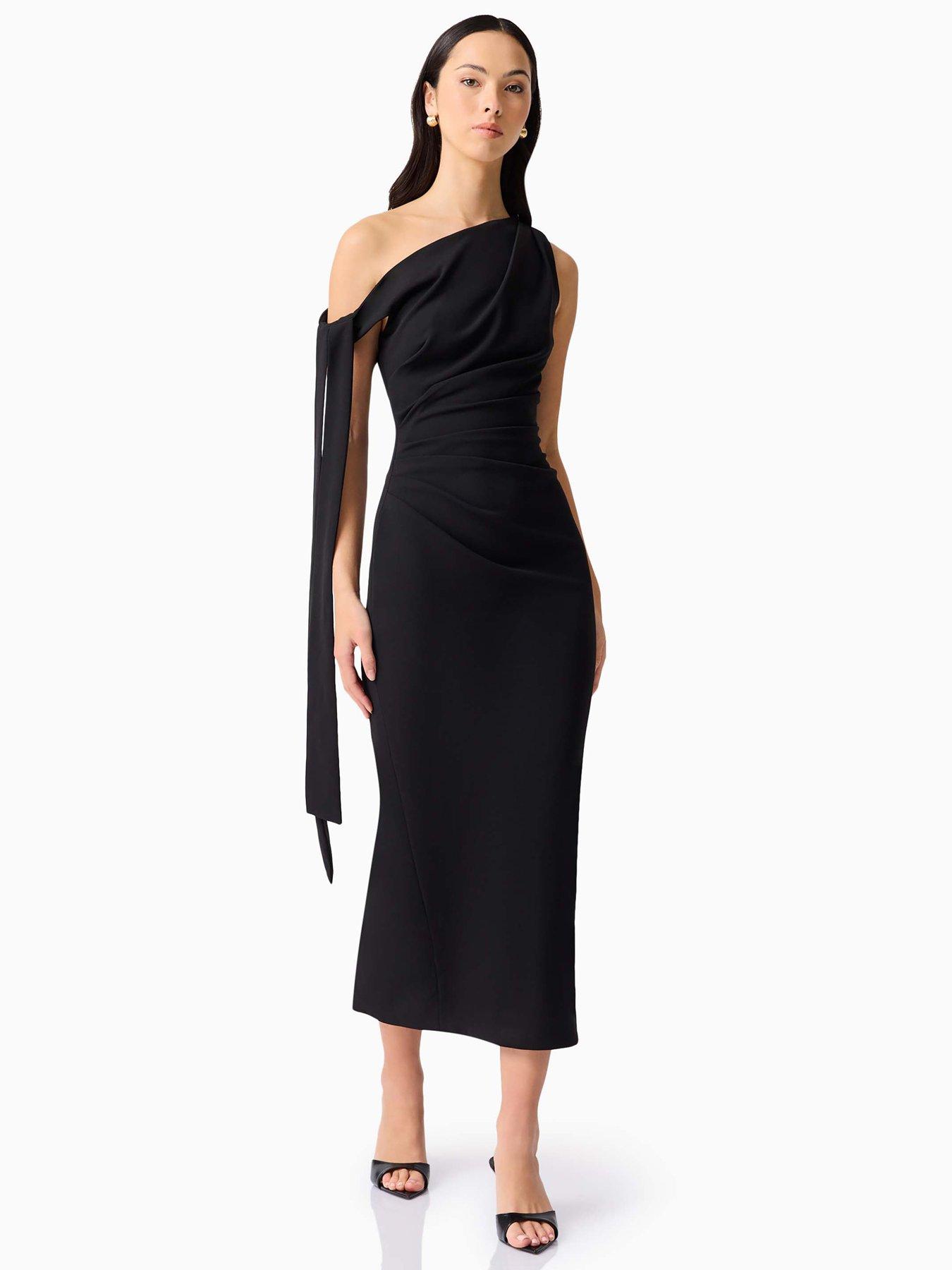 Image 1 of 7 of Curaae Anaelle Midaxi Dress - Black