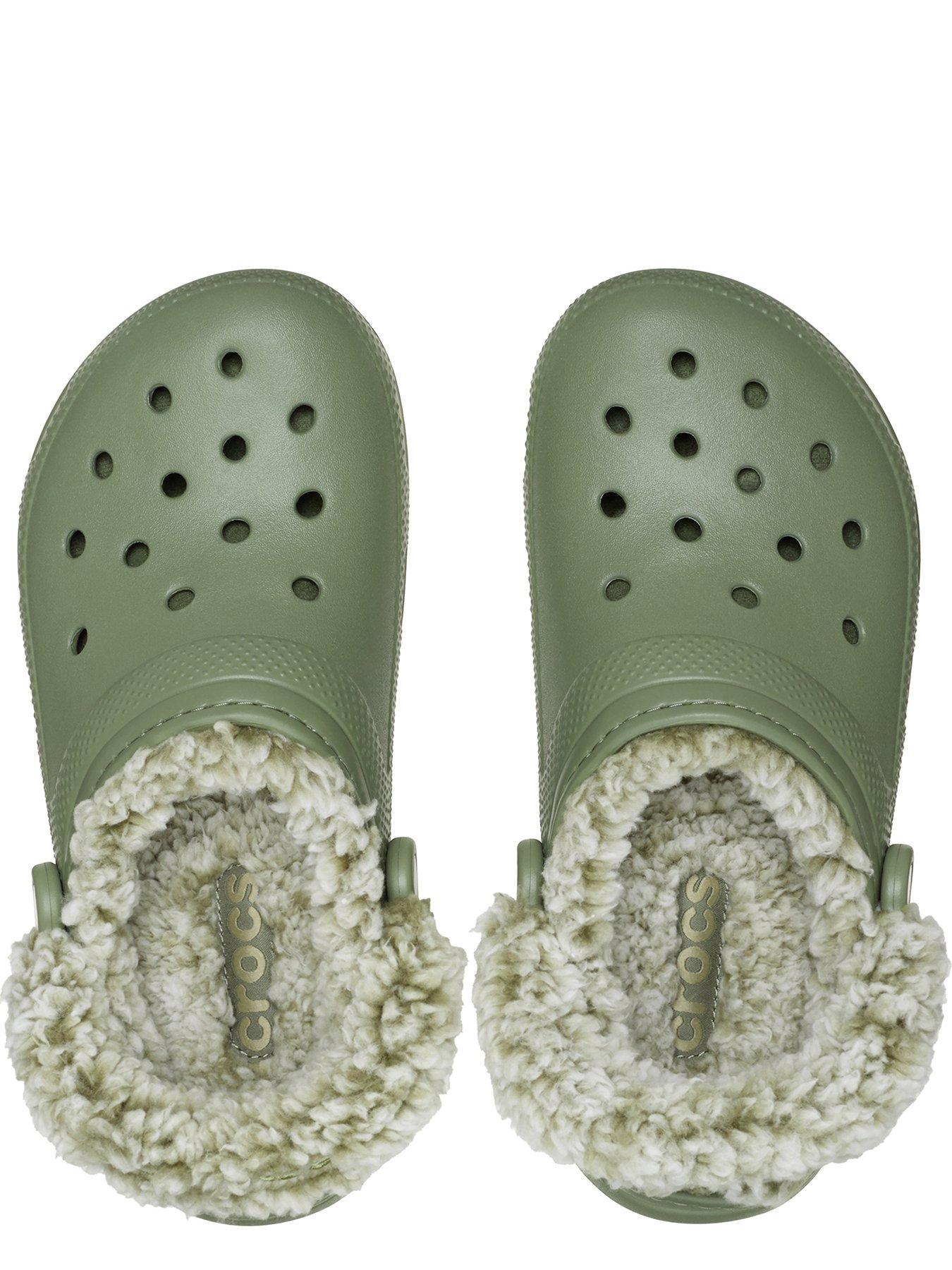 Image 4 of 6 of Crocs Classic Fleece Lined Clog Sandal - Green