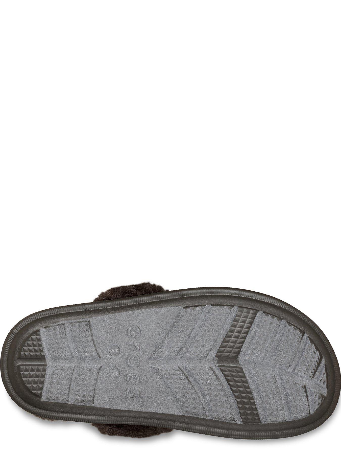 Image 5 of 6 of Crocs Classic Fuzz Scuff Slipper - Brown