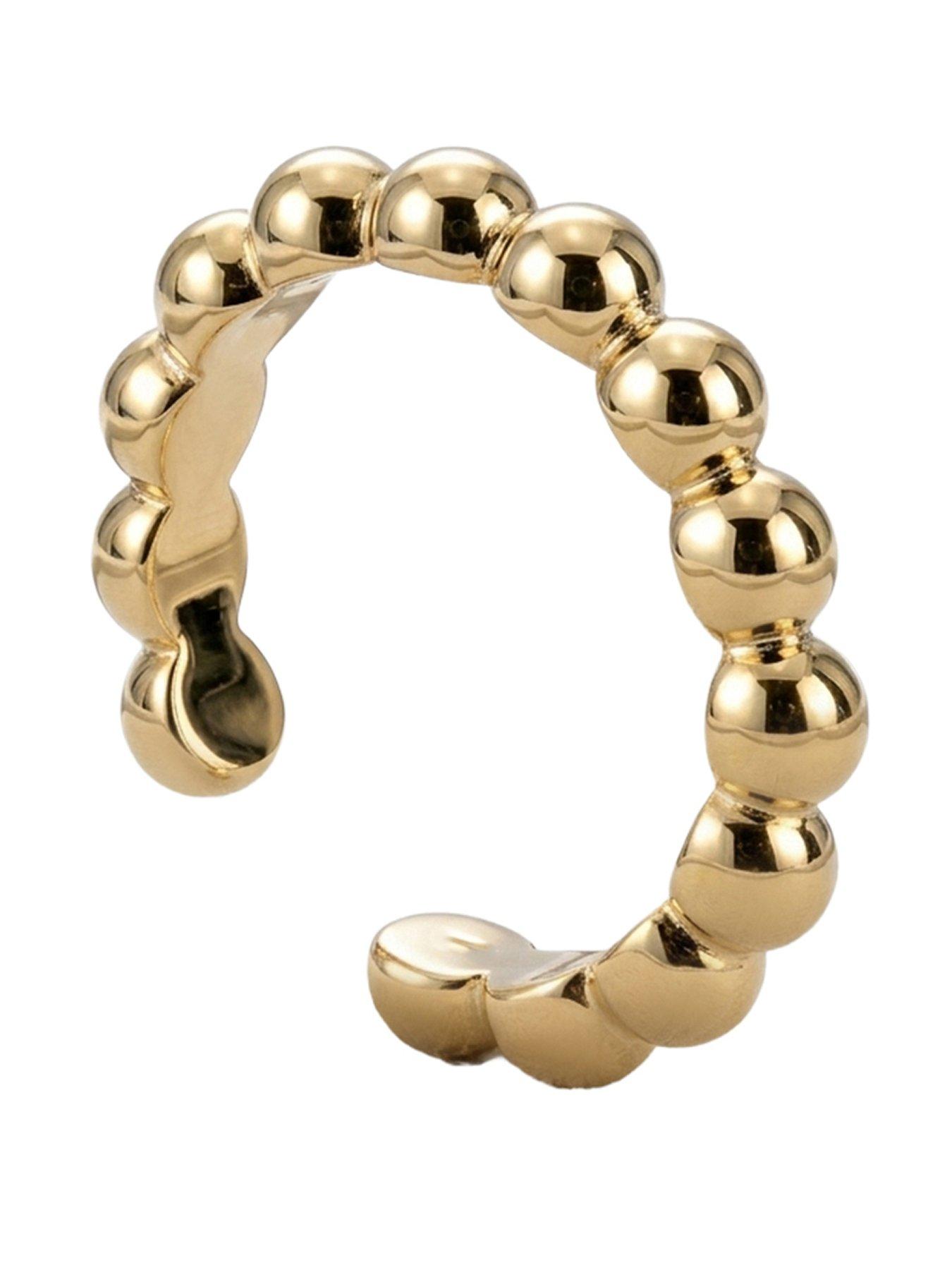 The Love Collection 18ct Gold Plated Sterling Silver Bobble Cuff
