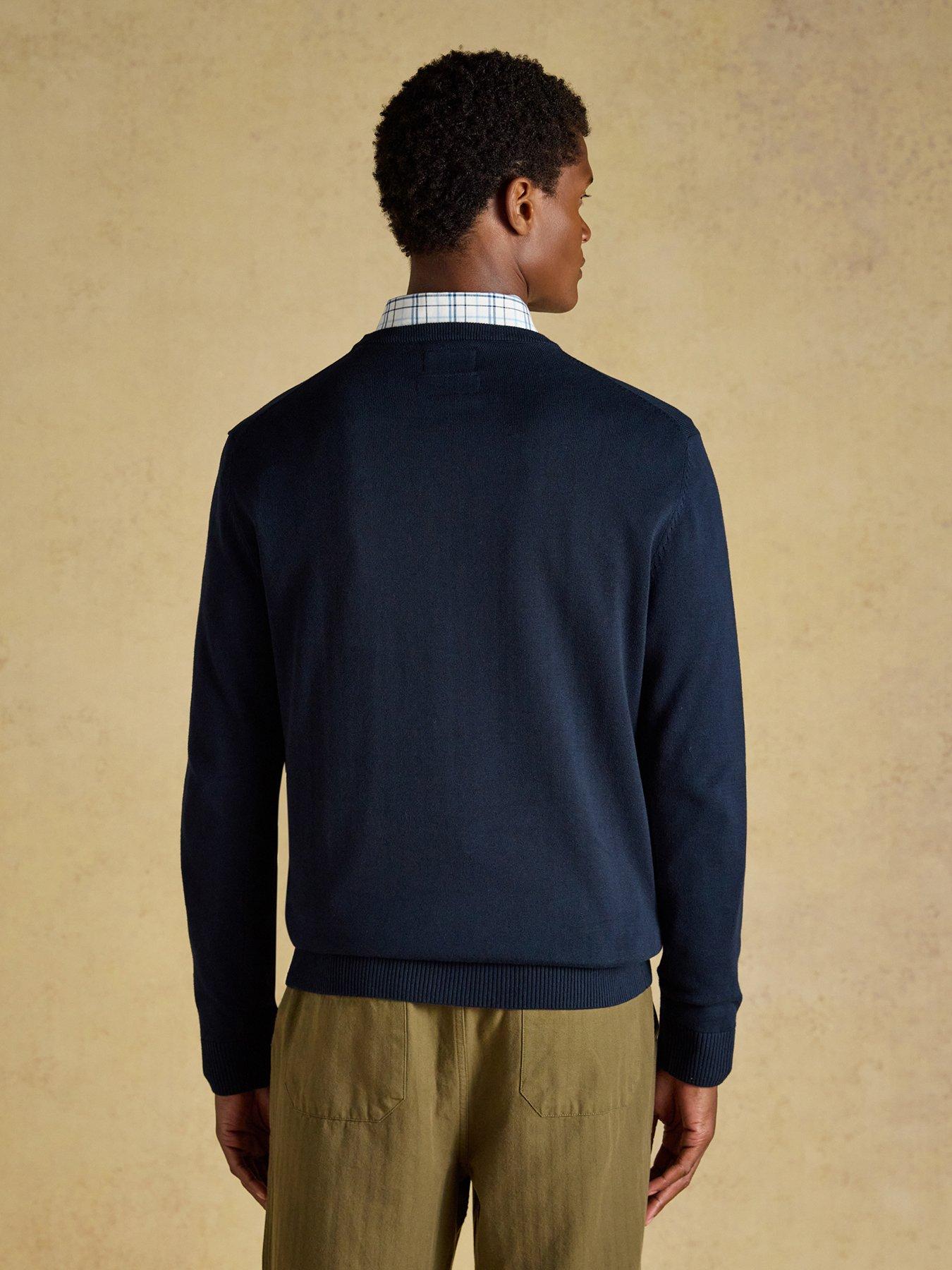 Image 2 of 6 of Joules Hillside Crew Knitted Jumper- Navy