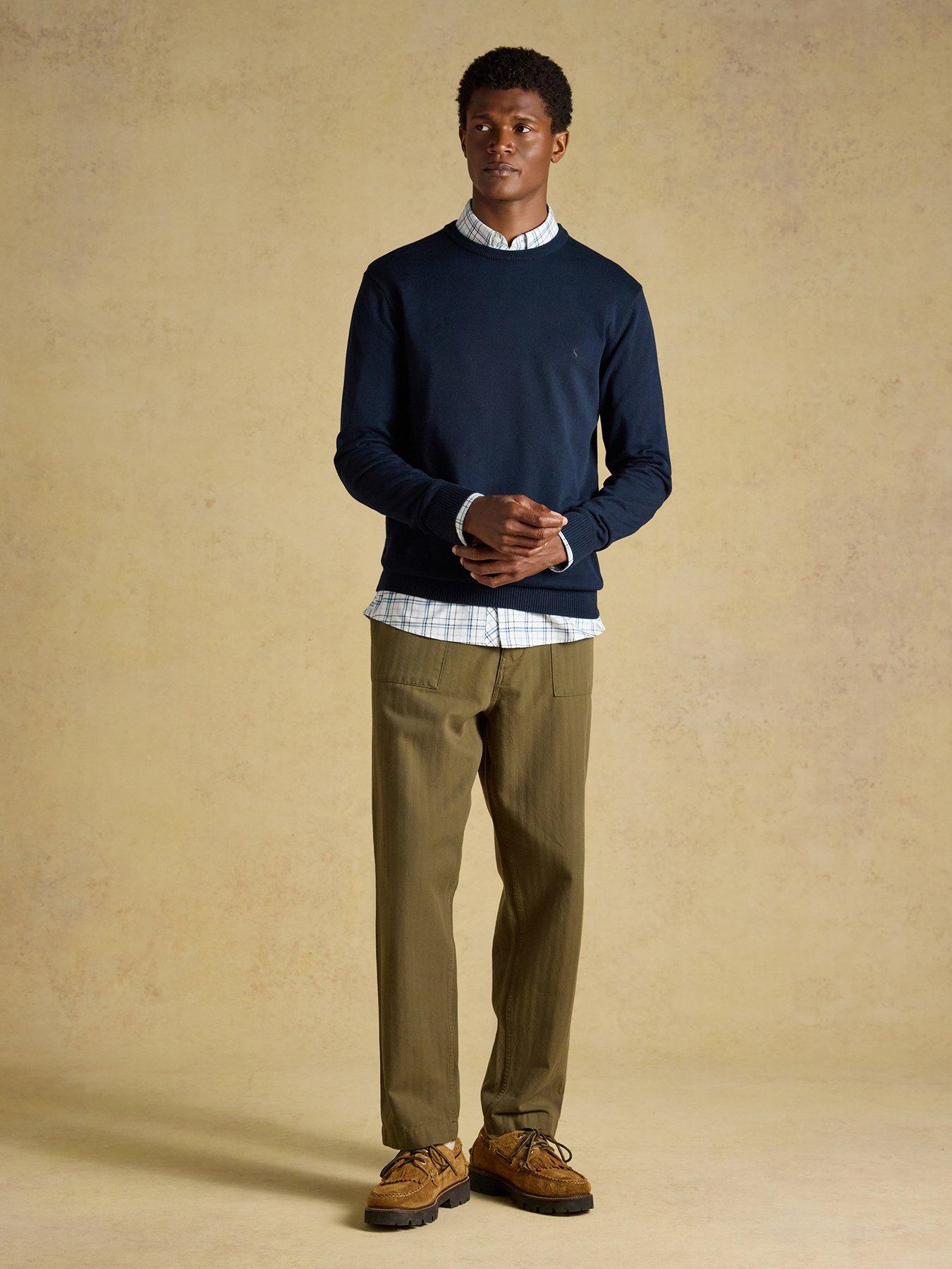 Image 3 of 6 of Joules Hillside Crew Knitted Jumper- Navy