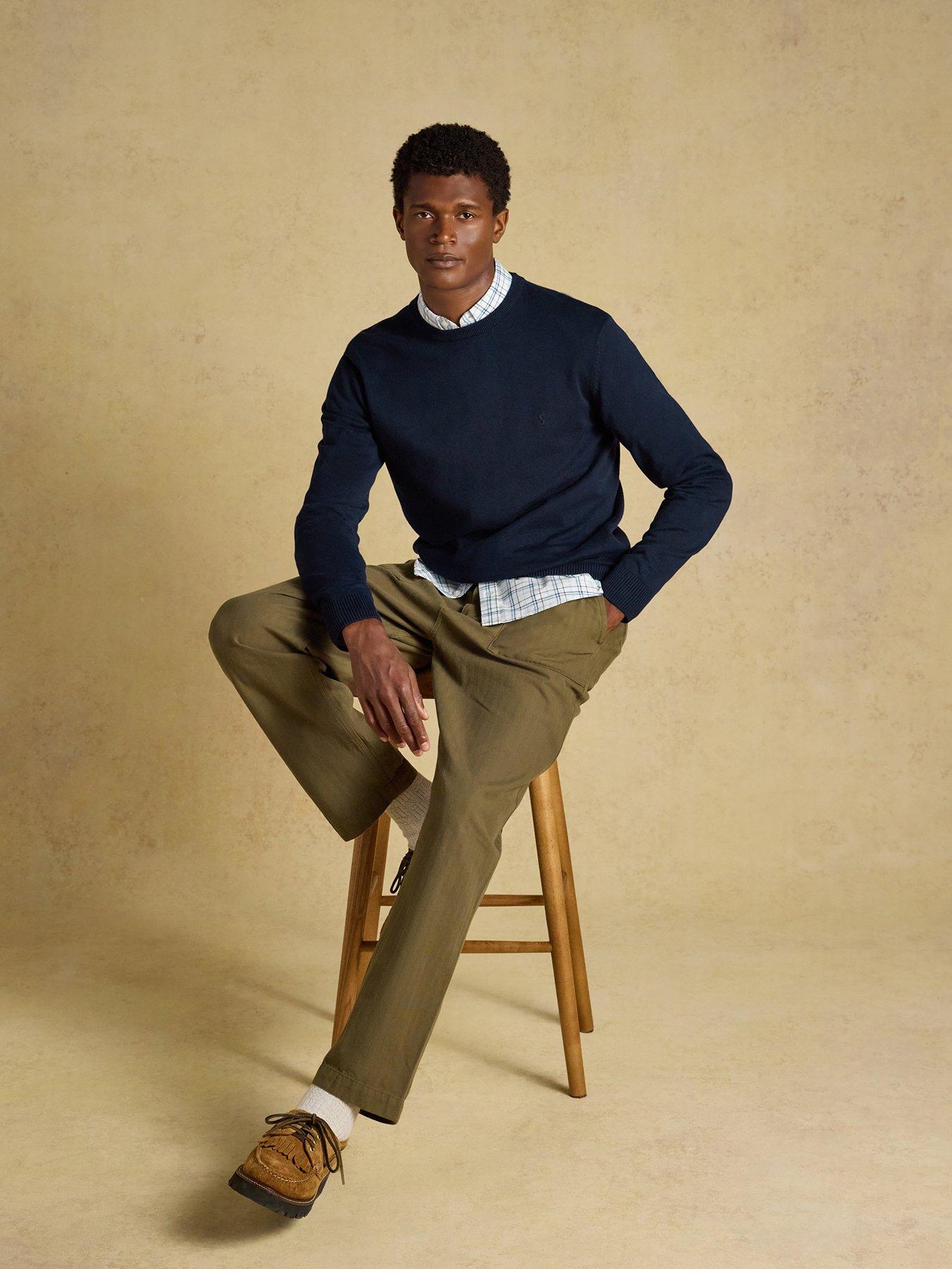 Image 4 of 6 of Joules Hillside Crew Knitted Jumper- Navy