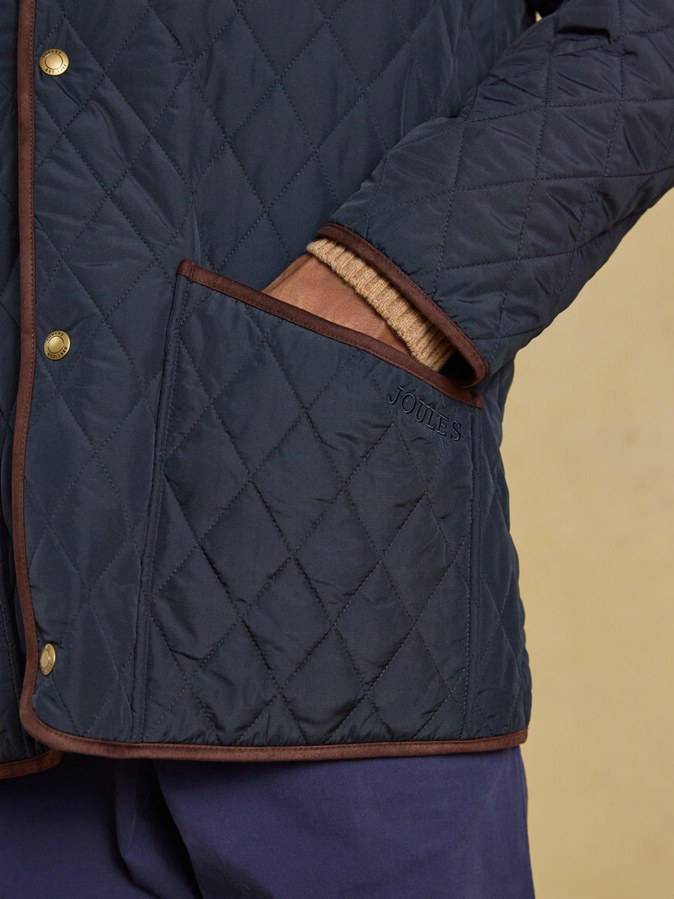 Image 4 of 7 of Joules Mens Lightweight Quilted Cord Collar Jacket - Navy