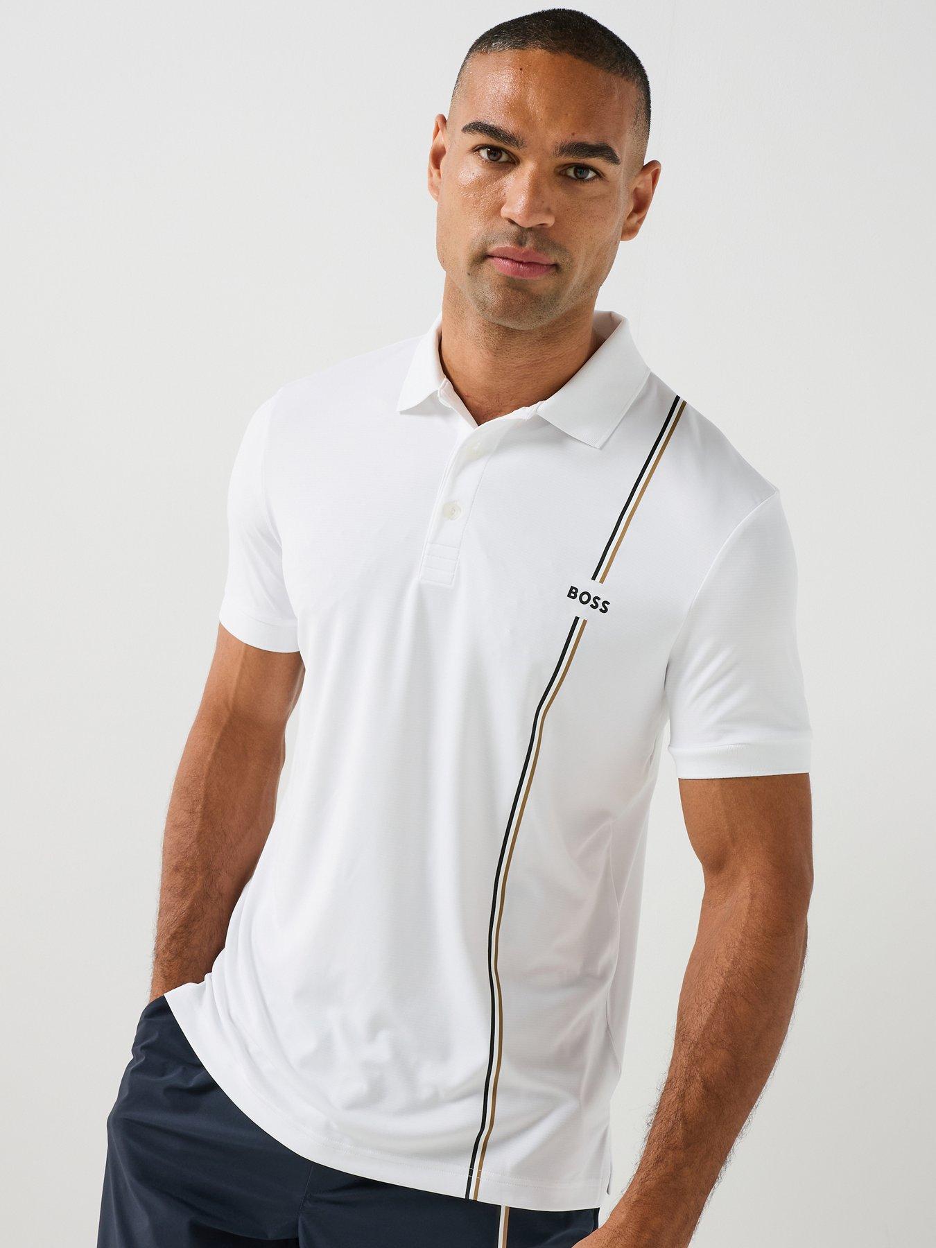 BOSS Mens Pl_toc Game 3 Nova Poly Polo Shirt - White