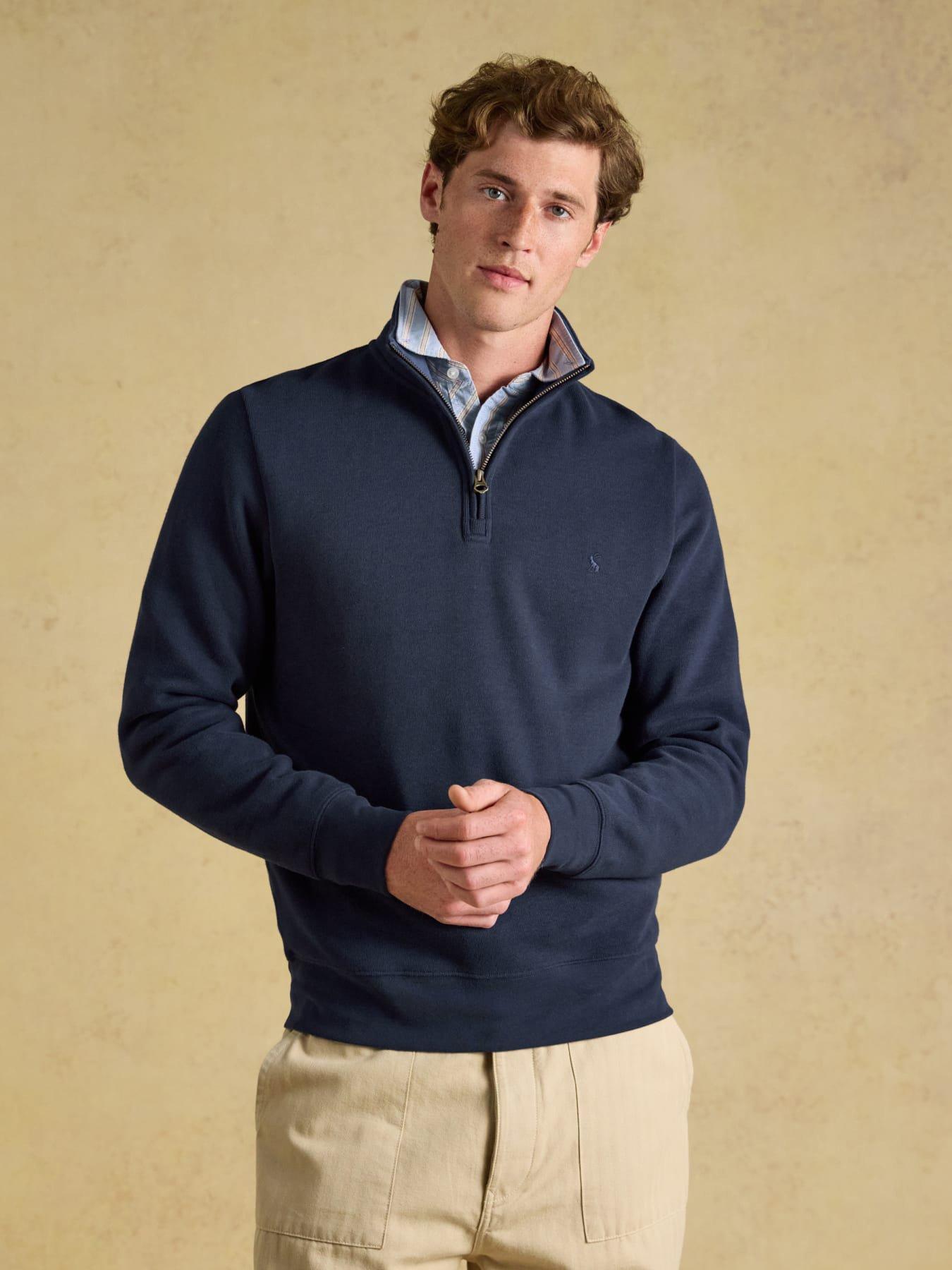 Image 1 of 7 of Joules Alistair 1/4 Zip Sweatshirt- Navy