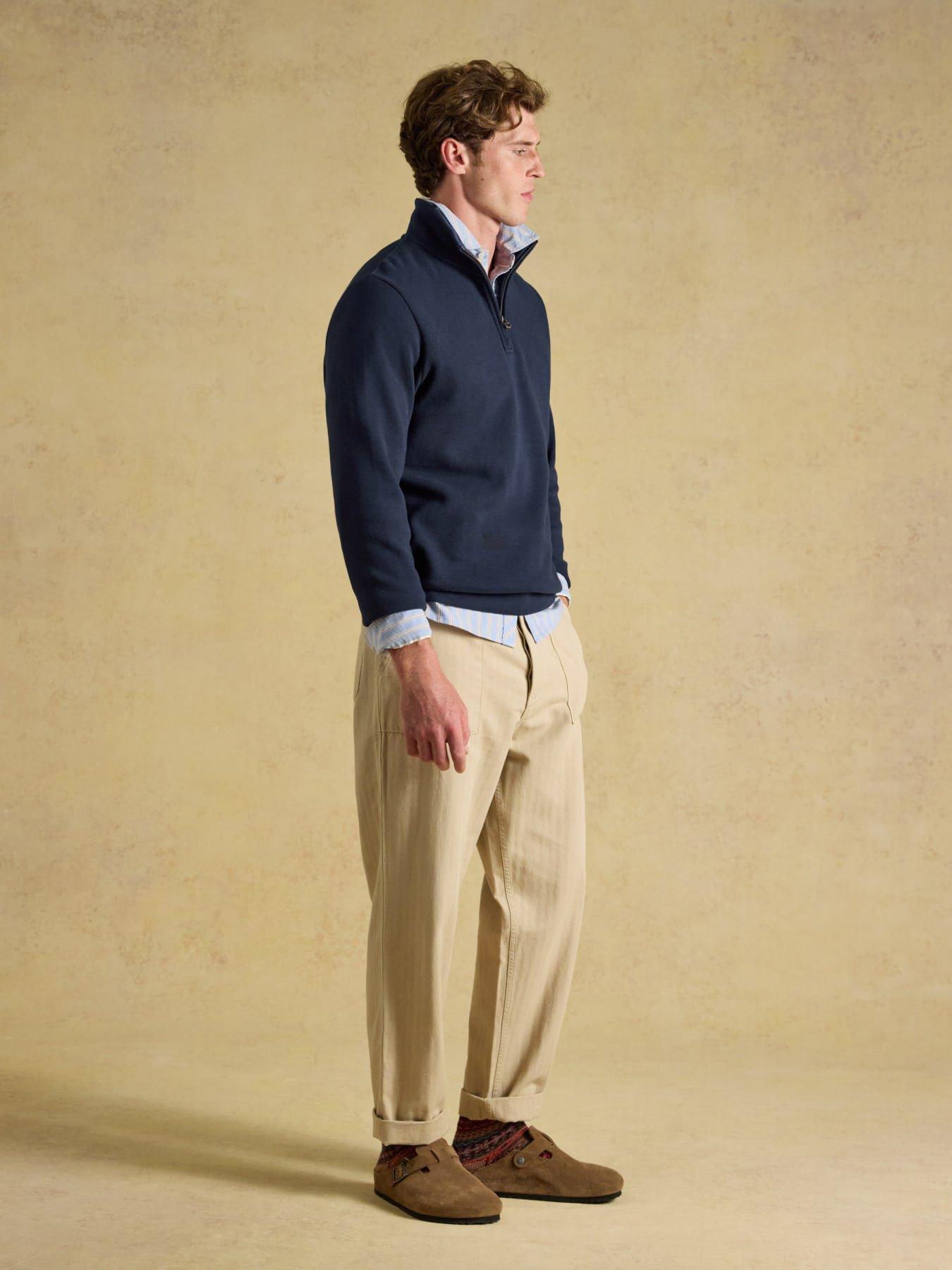 Image 3 of 7 of Joules Alistair 1/4 Zip Sweatshirt- Navy